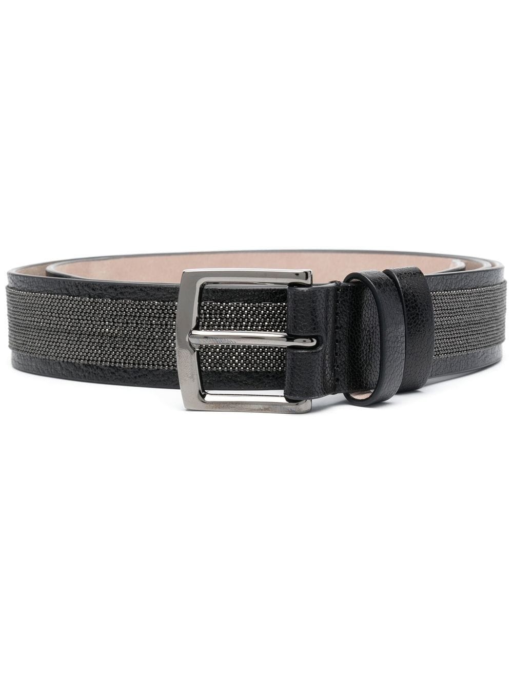 Brunello Cucinelli BRUNELLO CUCINELLI- Leather Belt With Precious Details