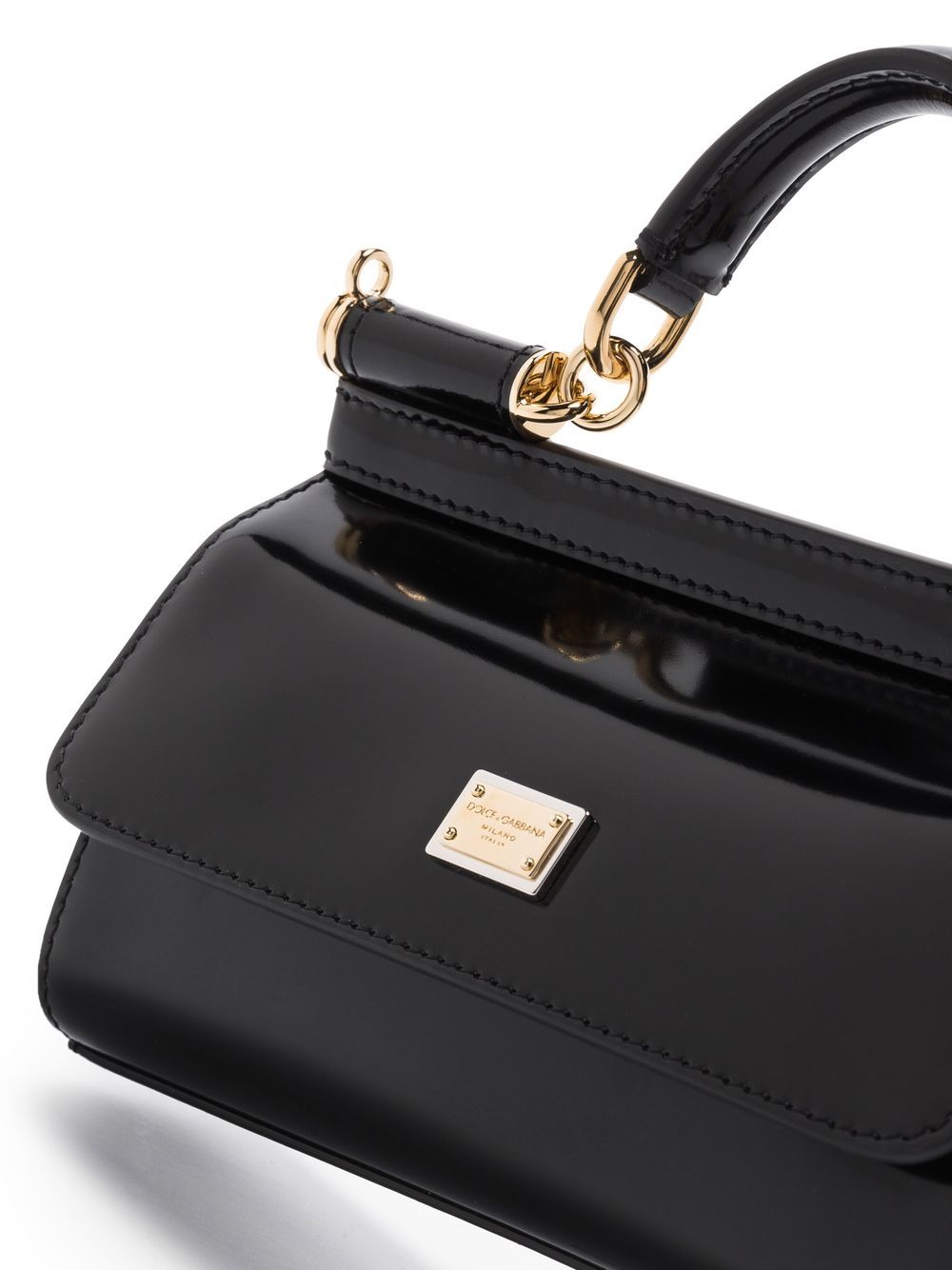 Dolce & Gabbana DOLCE & GABBANA- Sicily Small Shiny Leather Handbag