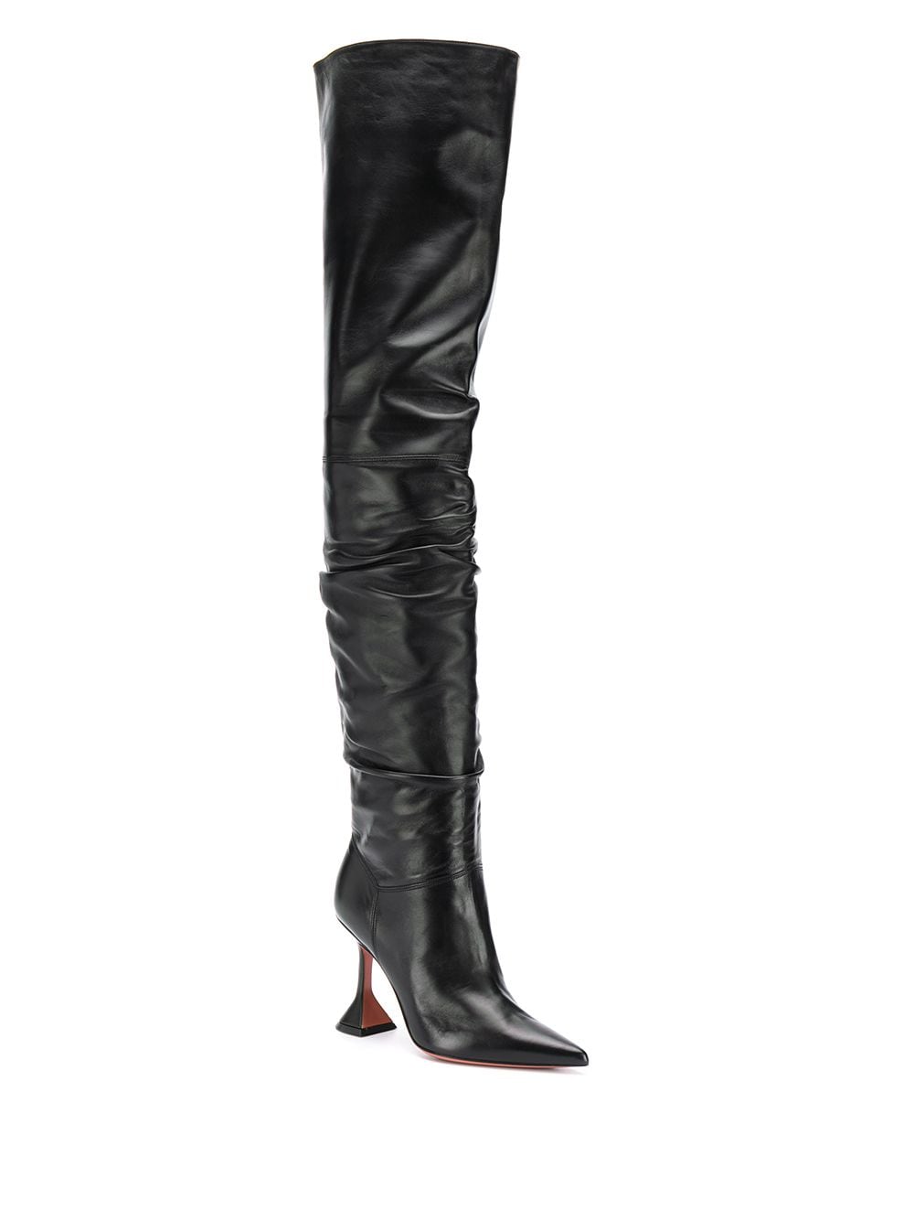 Amina Muaddi AMINA MUADDI- Olivia Leather High Boots