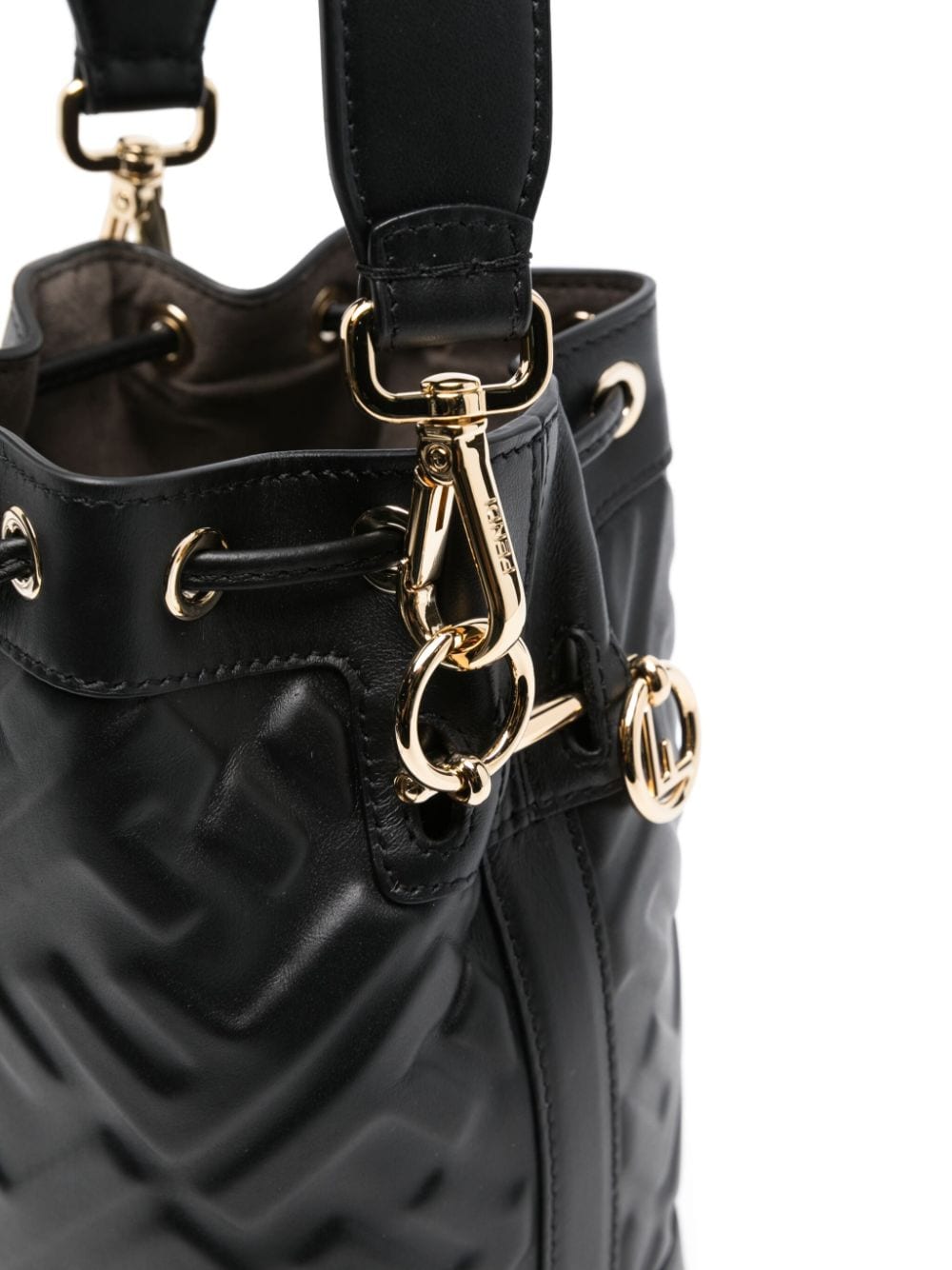 FENDI FENDI- Mon Tresor Mini Leather Bucket Bag