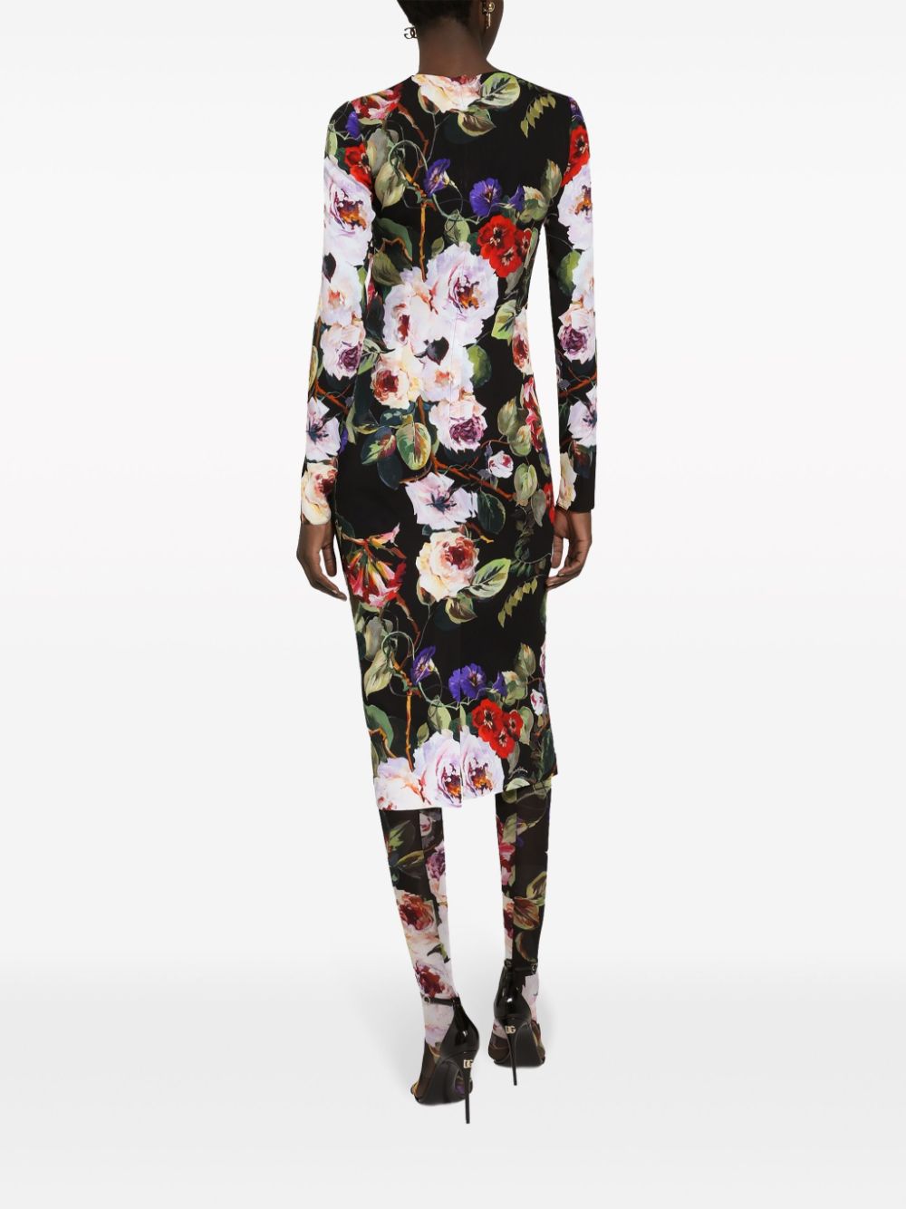 Dolce & Gabbana DOLCE & GABBANA- Printed Silk Midi Dress