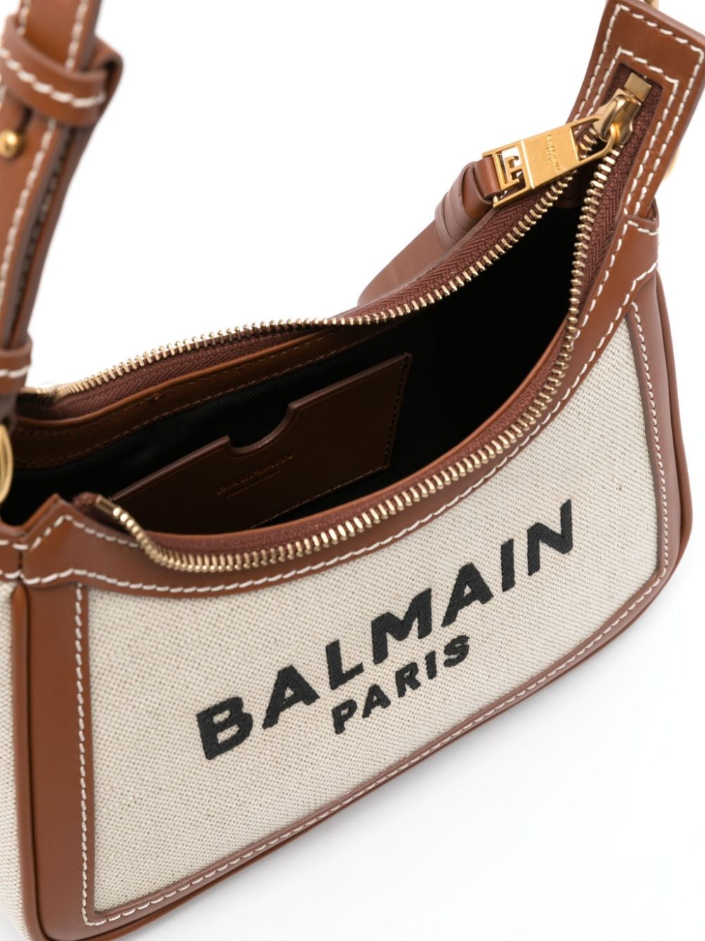 Balmain BALMAIN- B-army Canvas And Leather Trims Shoulder Bag