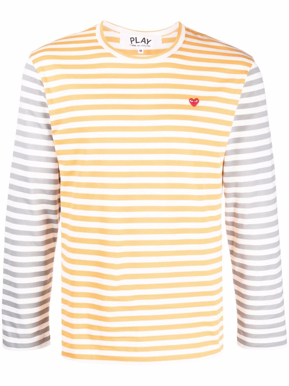 Comme Des Garçons Play COMME DES GARCONS PLAY- Logo Striped Long Sleeve T-shirt