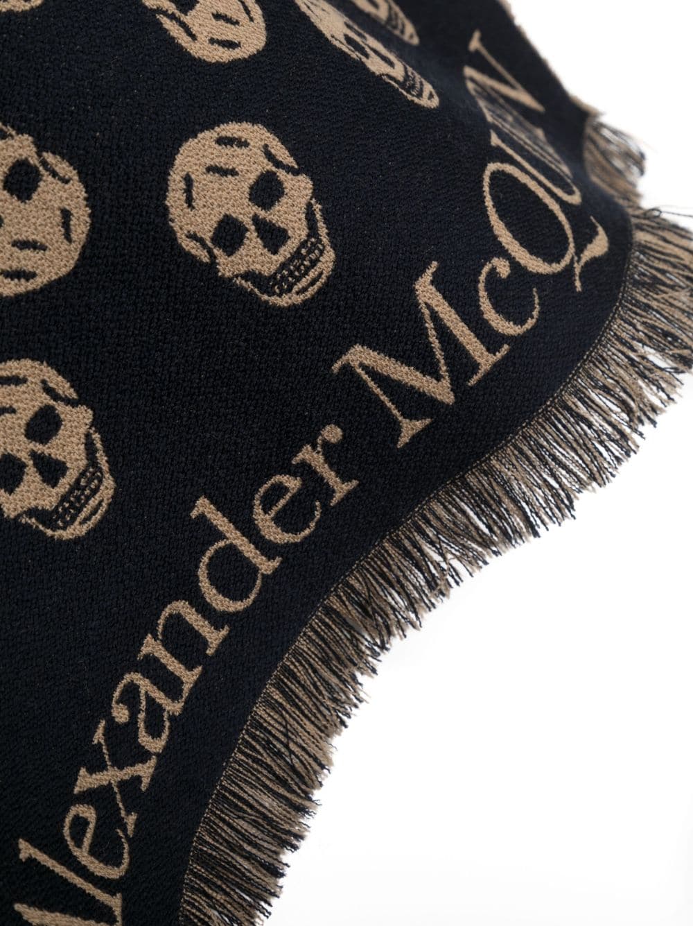 Alexander McQueen ALEXANDER MCQUEEN- Logo Reversible Wool Scarf