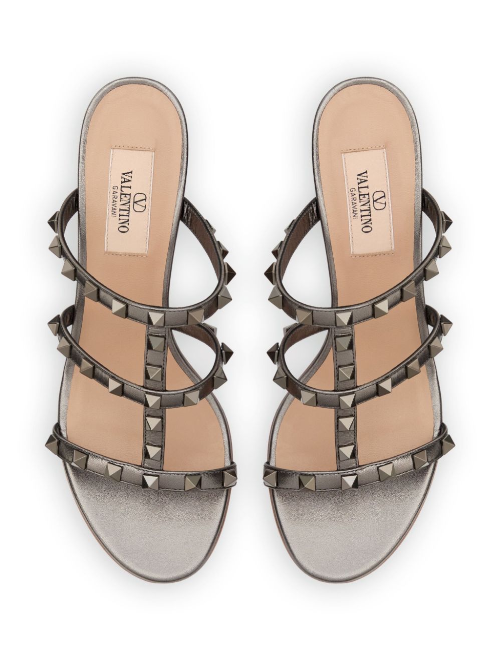 VALENTINO GARAVANI VALENTINO GARAVANI- Rockstd Laminated Leather Sandals