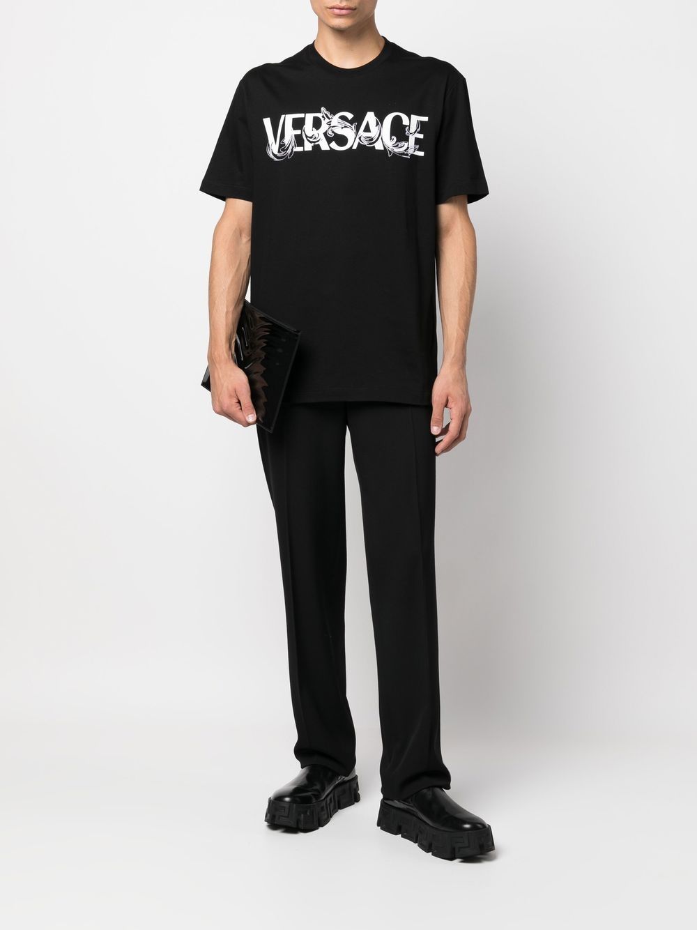 Versace VERSACE- Cotton T-shirt With Logo