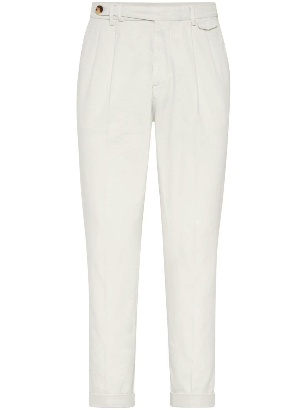 Brunello Cucinelli BRUNELLO CUCINELLI- Double Darts Cotton Trousers