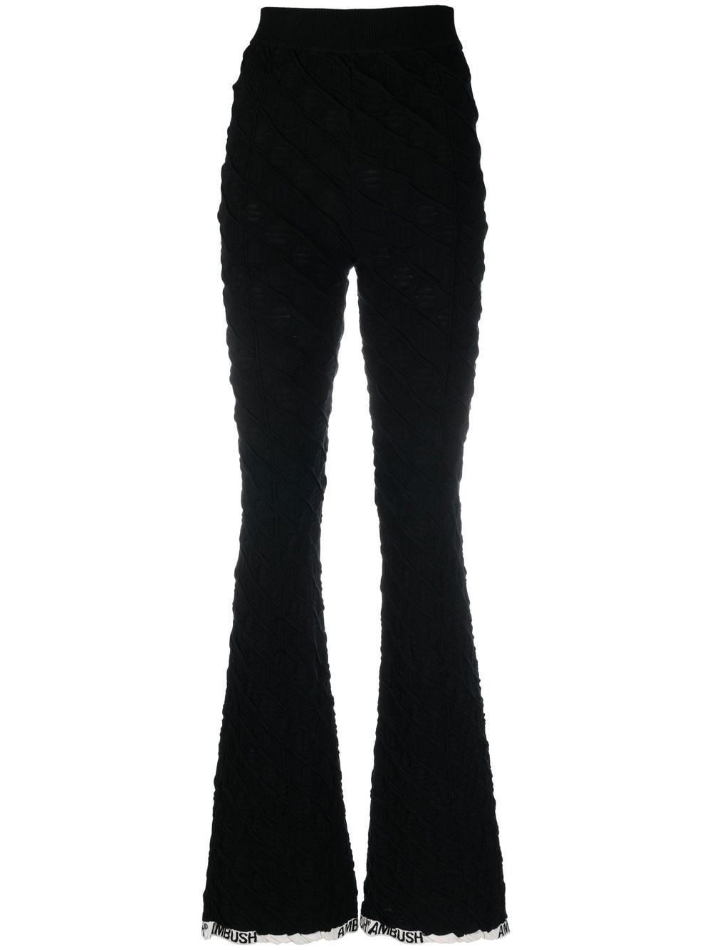 AMBUSH AMBUSH- High Waist Flared Knit Trousers