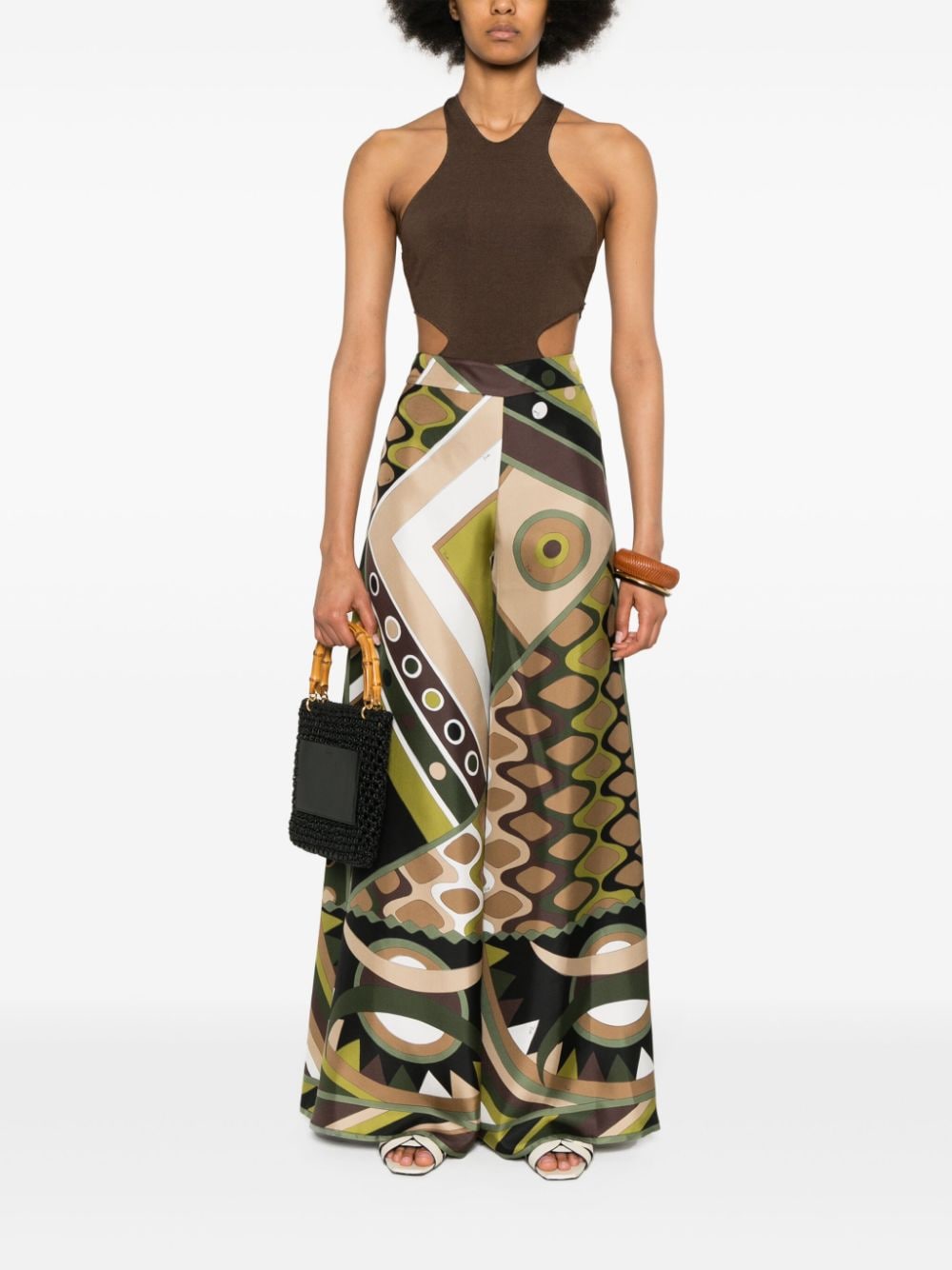 pucci PUCCI- Wide-leg Silk Trousers