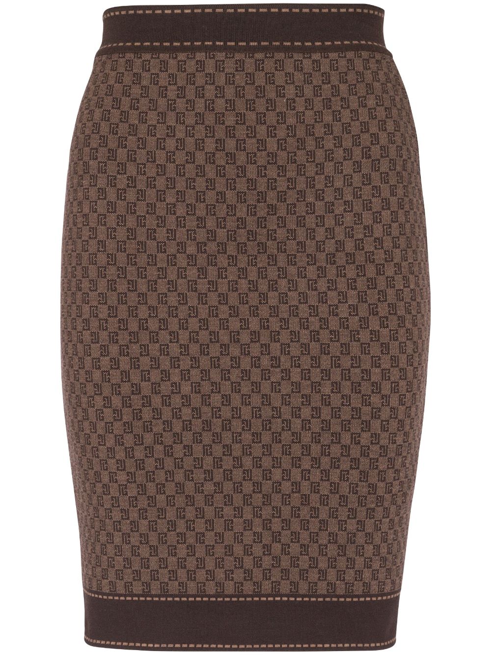 Balmain BALMAIN- Monogram Mini Pencil Skirt