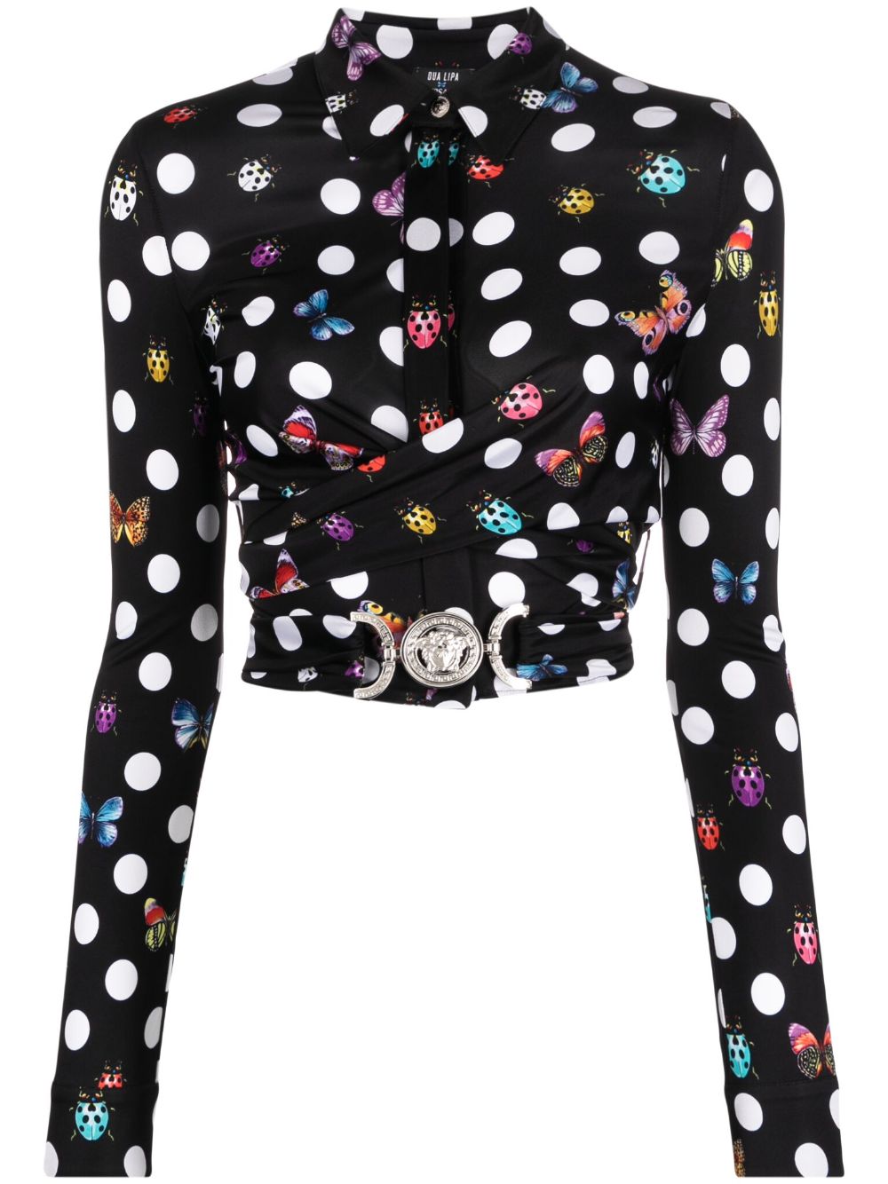 Versace La Vacanza VERSACE LA VACANZA- Polka Dot And Butterflies Print Jersey Shirt