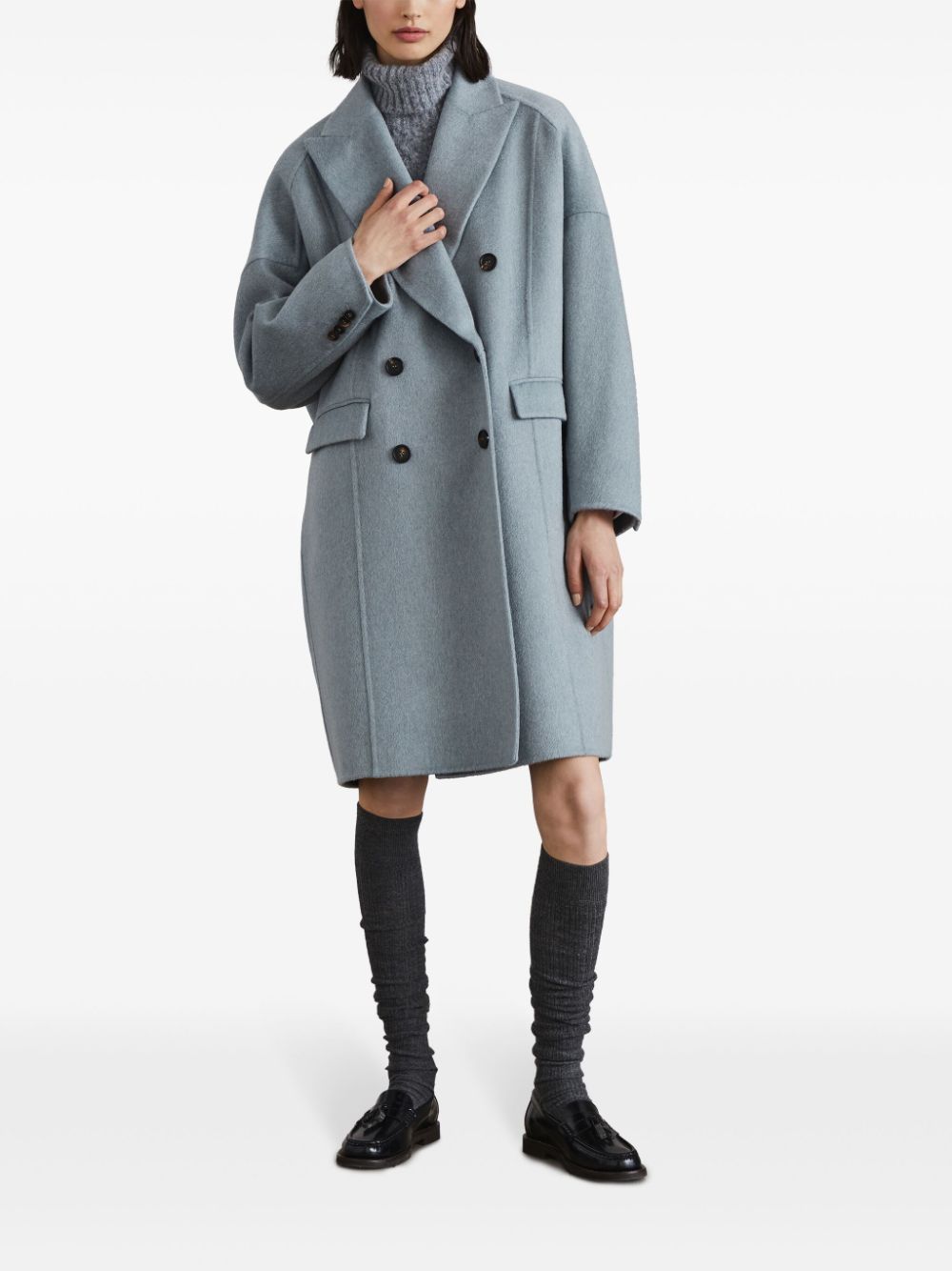 Brunello Cucinelli BRUNELLO CUCINELLI- Cashmere Midi Coat