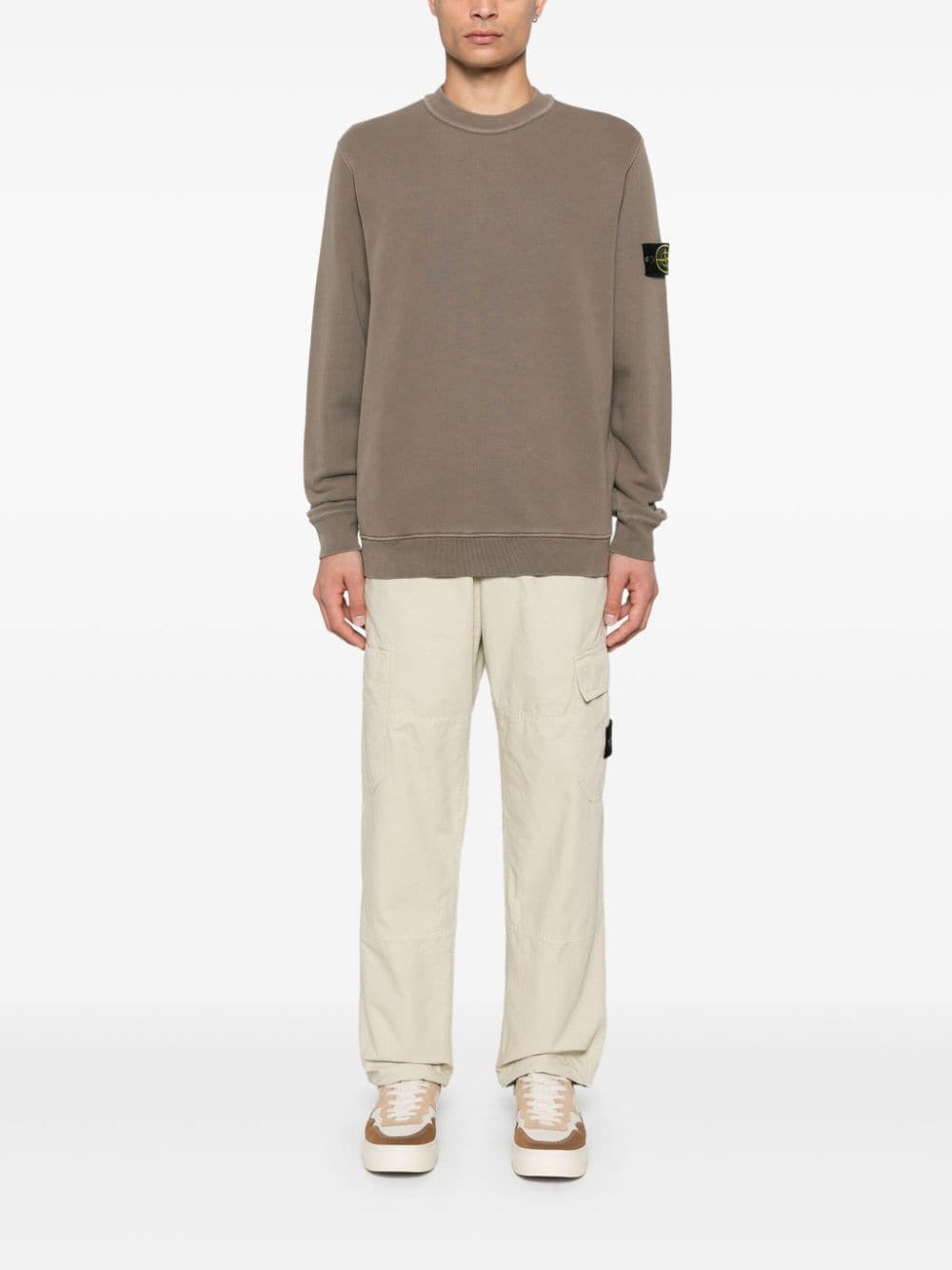 Stone Island STONE ISLAND- Logo Cotton Crewneck Sweatshirt