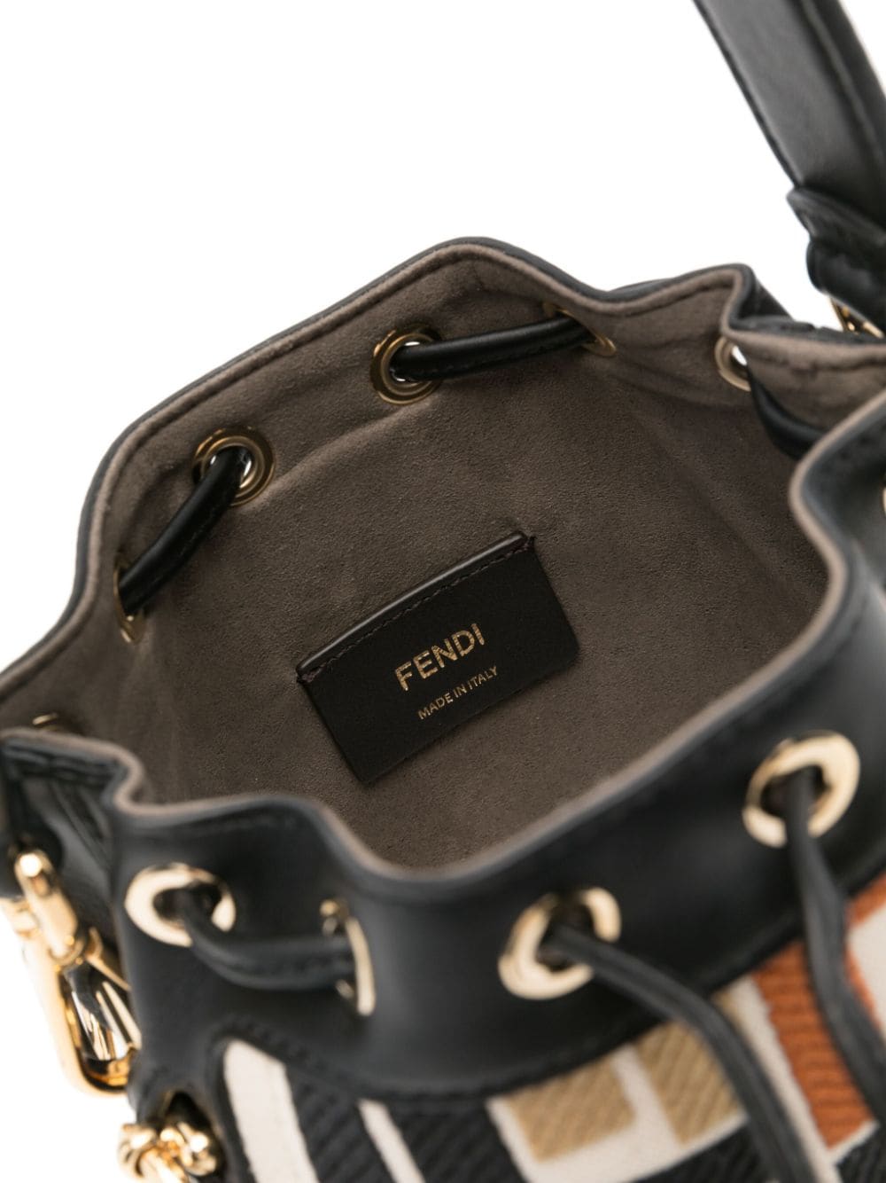 FENDI FENDI- Mon Tresor Mini Leather Bucket Bag