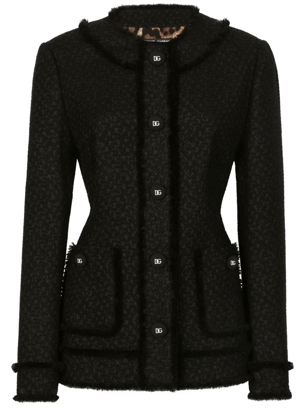 Dolce & Gabbana DOLCE & GABBANA- Tweed Single-breasted Jacket