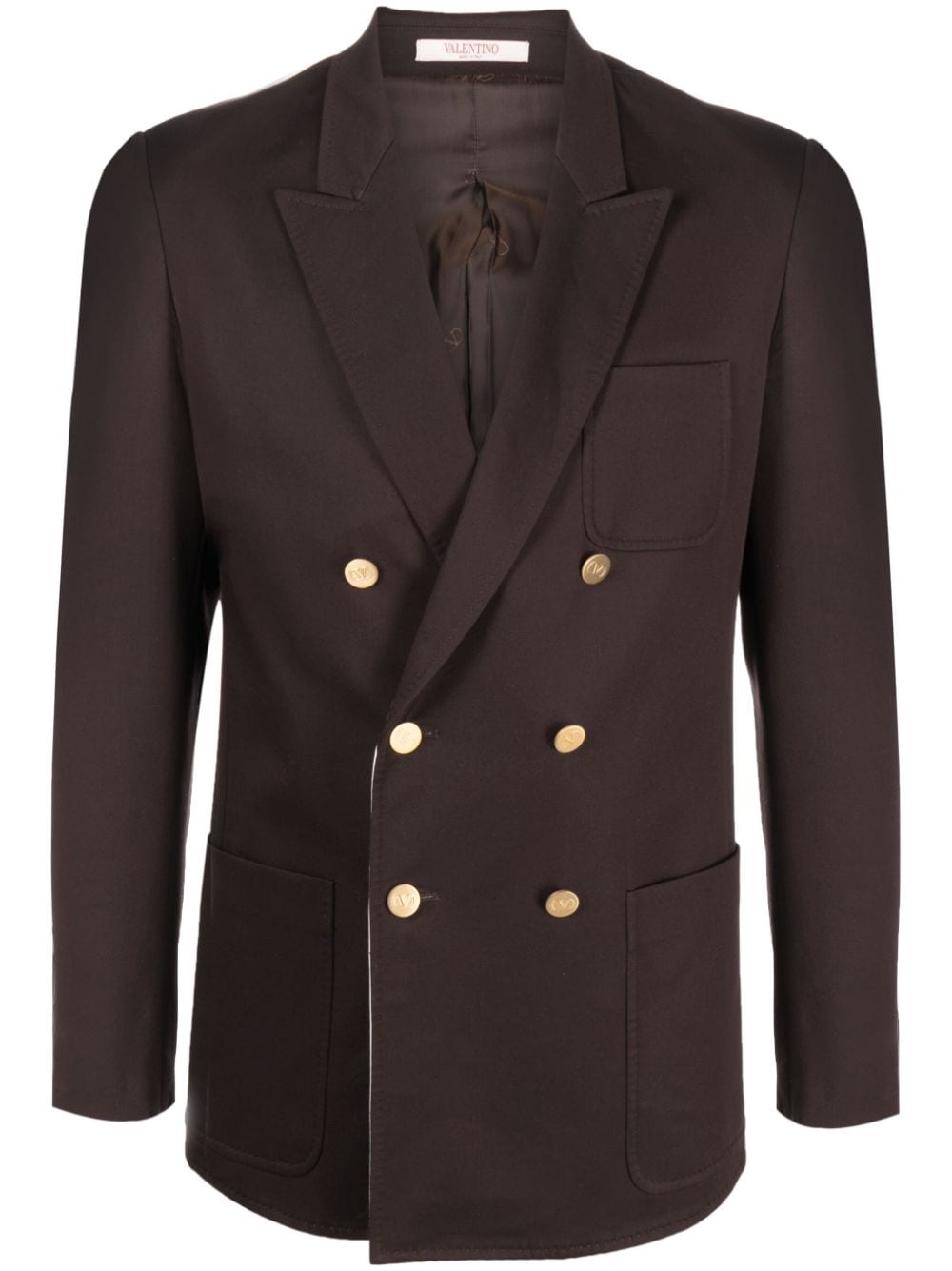 Valentino VALENTINO- Cotton Double-breasted Blazer Jacket