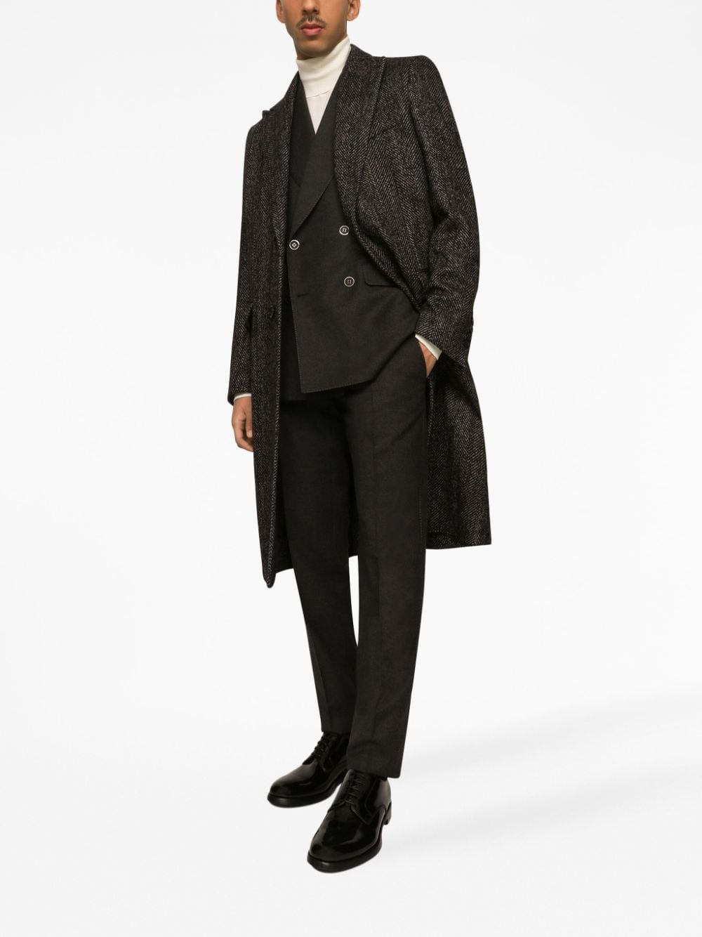 Dolce & Gabbana DOLCE & GABBANA- Wool Single-breasted Coat