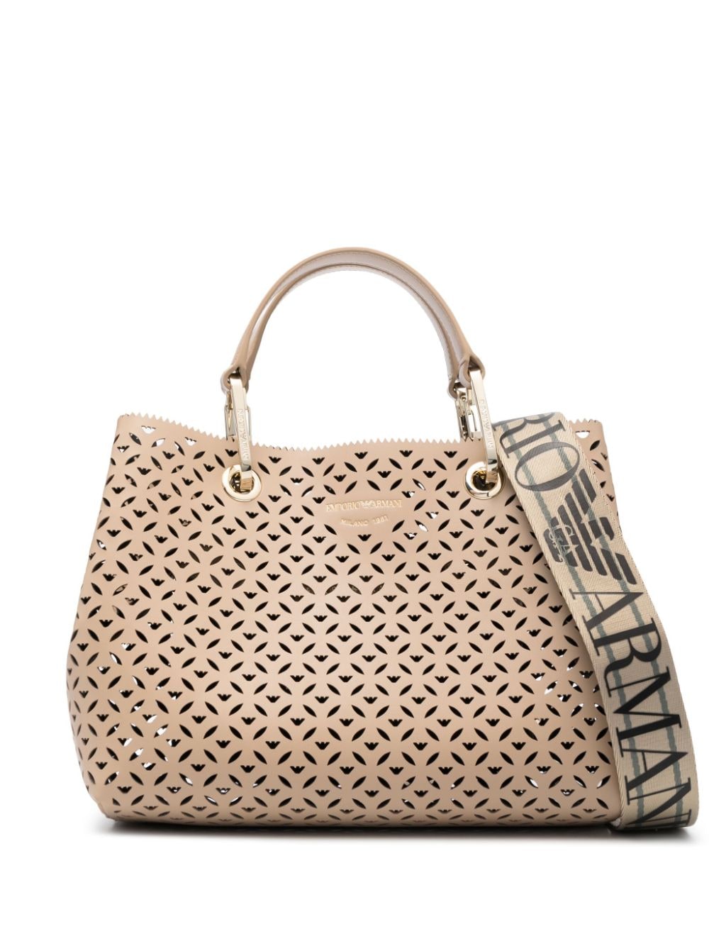 Emporio Armani EMPORIO ARMANI- Myea Perforated Small Tote Bag