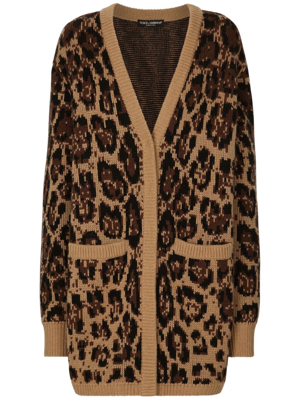 Dolce & Gabbana DOLCE & GABBANA- Leopard Print Cashmere Cardigan