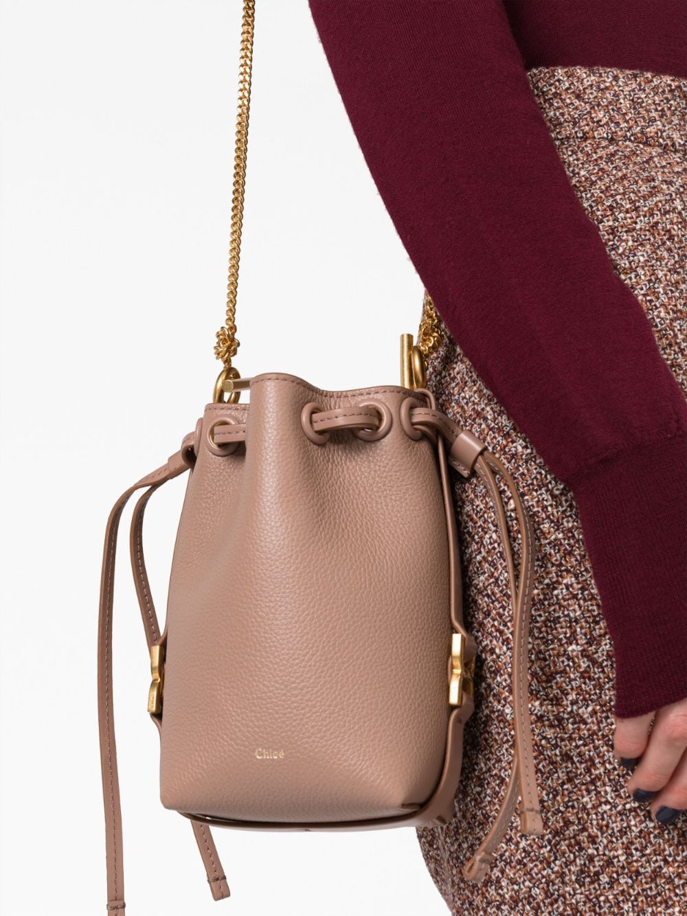 Chloé CHLOÉ- Marcie Small Leather Bucket Bag