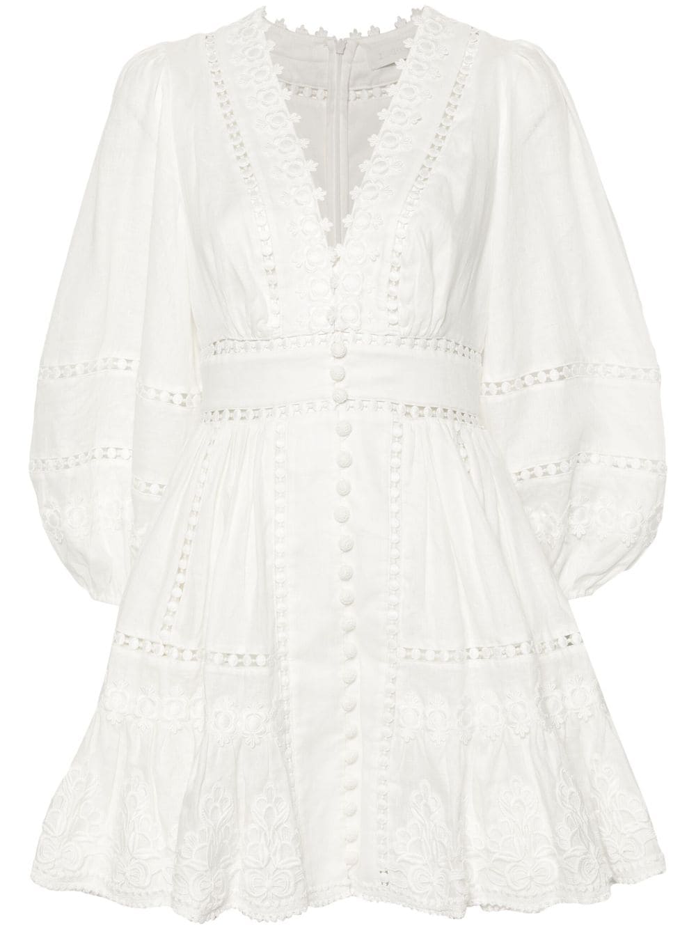 Zimmermann ZIMMERMANN- Lace Trimmed Mini Dress