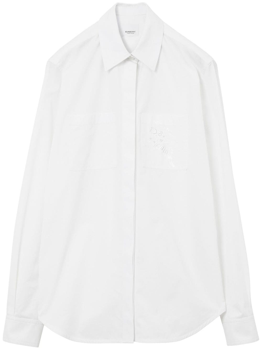 Burberry BURBERRY- Ekd Logo Sangallo Lace Shirt