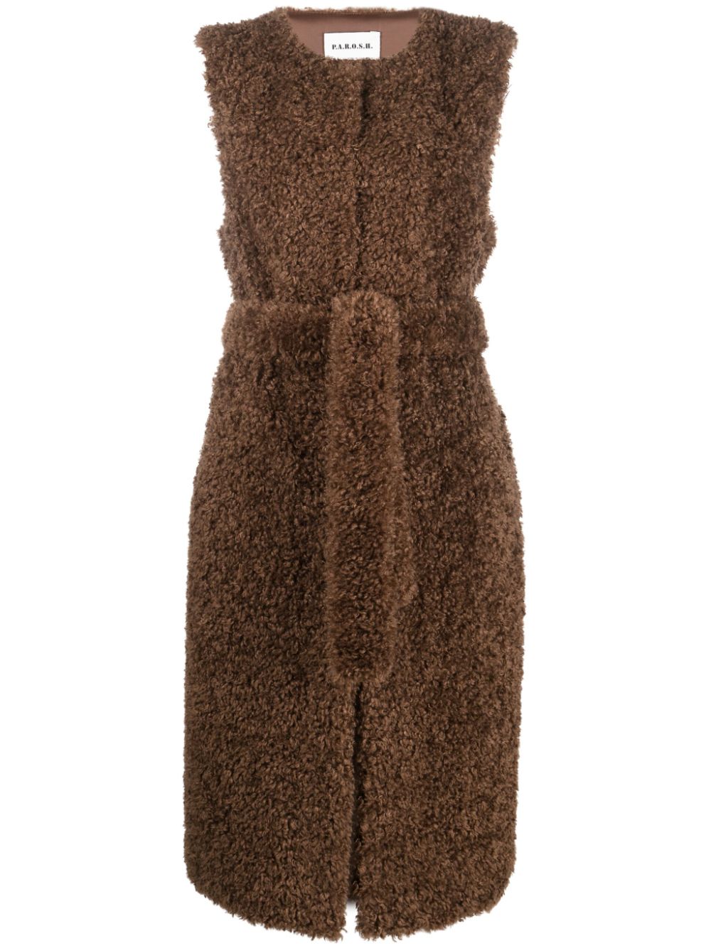 Parosh PAROSH- Long Faux Fur Waistcoat