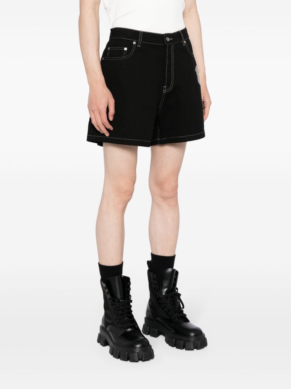 OFF-WHITE OFF-WHITE- Bermuda Shorts With Logo