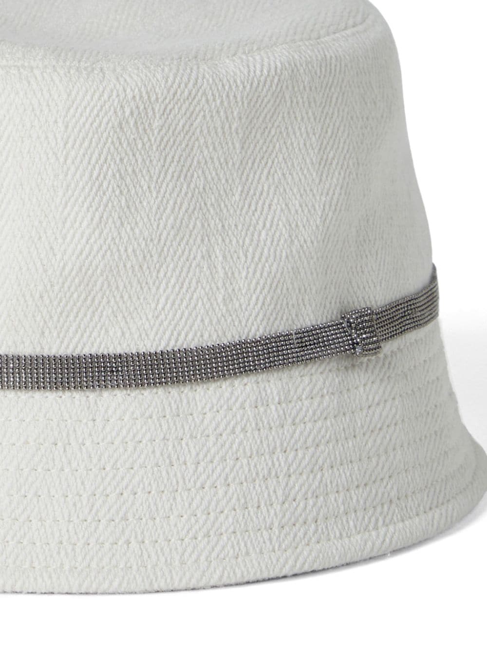 Brunello Cucinelli BRUNELLO CUCINELLI- Linen And Cotton Bucket Hat With Shiny Details