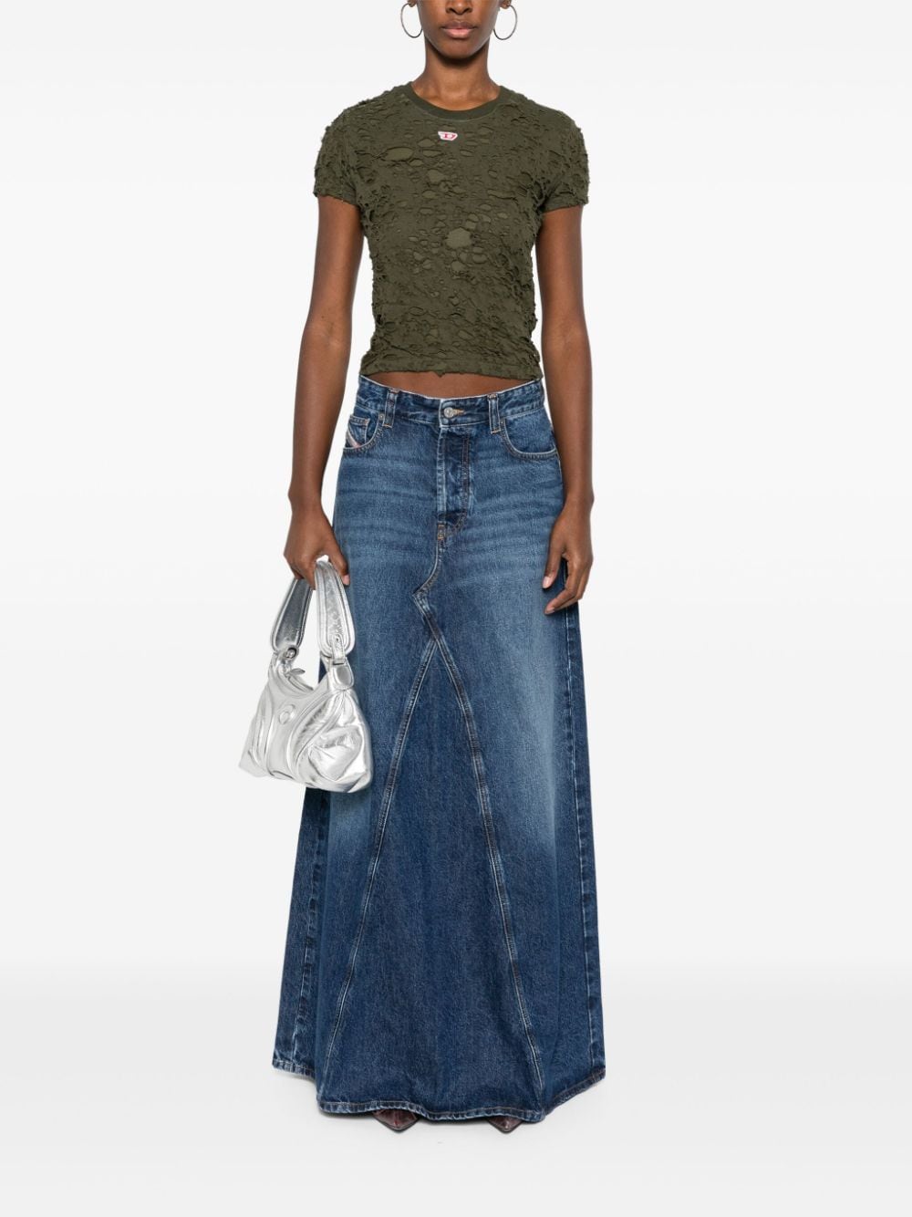 Diesel DIESEL- Long Denim Skirt