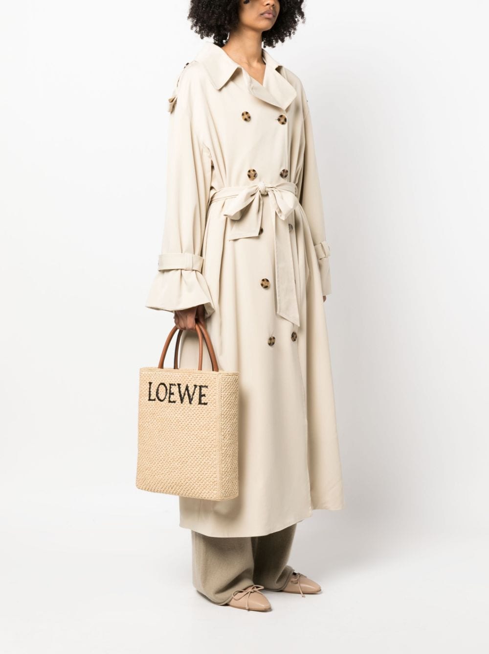 Loewe LOEWE- Standard A4 Rafia Tote Bag