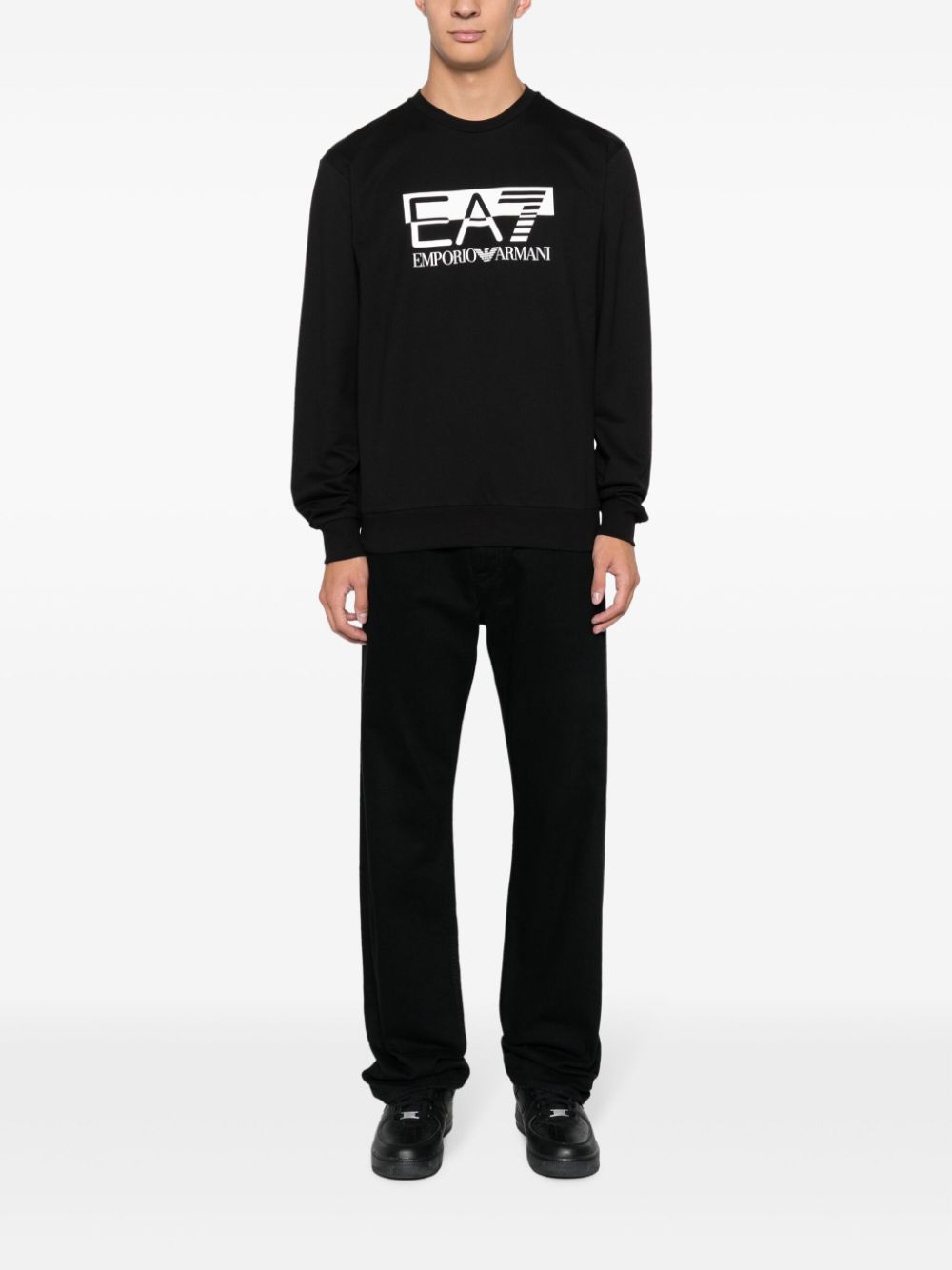 EA7 EA7- Logo Cotton Crewneck Sweatshirt