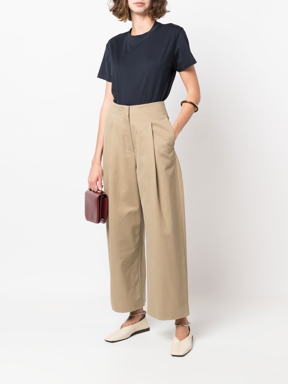 Studio Nicholson STUDIO NICHOLSON- Wide Leg Cropped Trousers