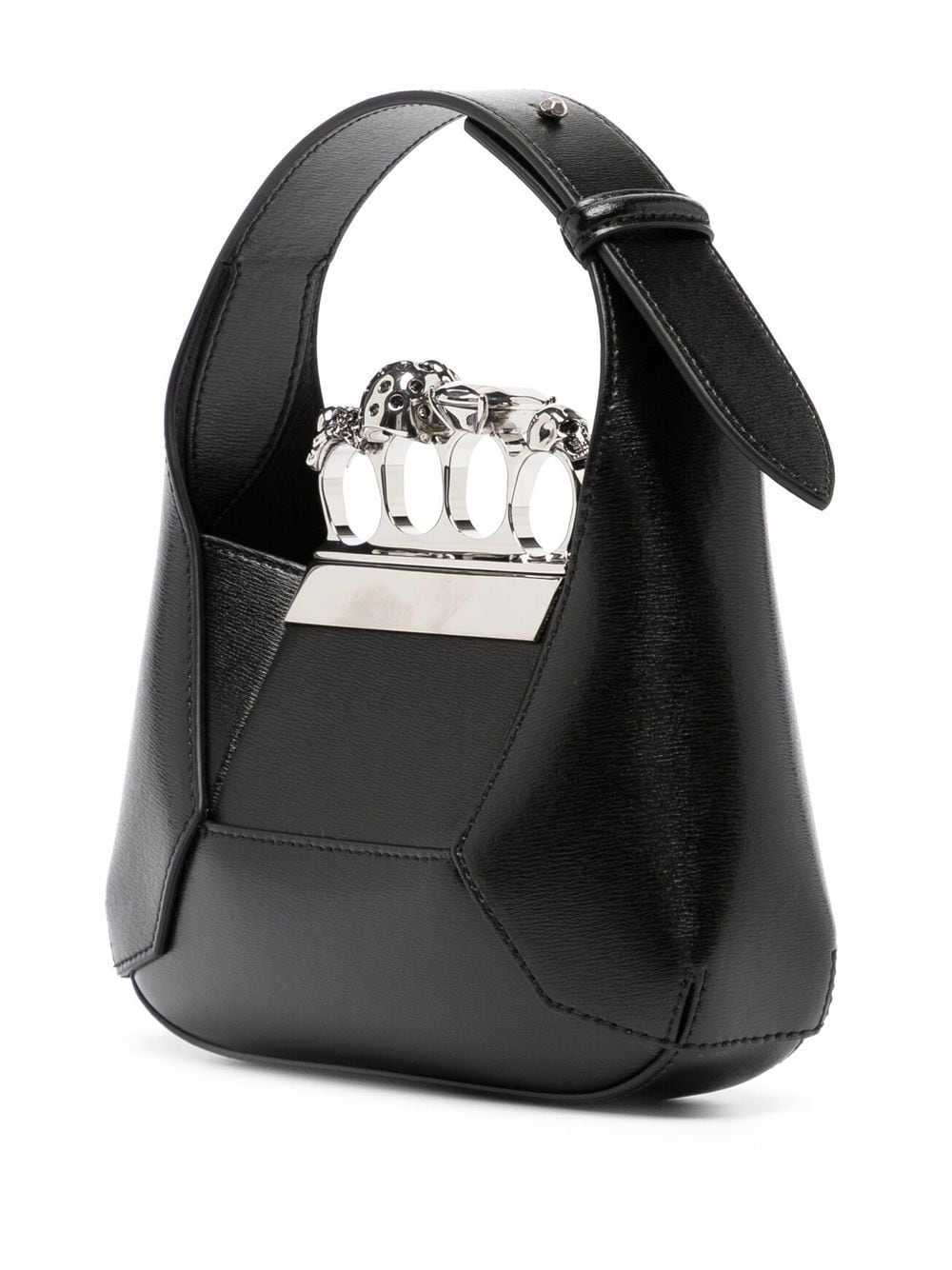 Alexander McQueen ALEXANDER MCQUEEN- Jewelled Hobo Mini Leather Shoulder Bag