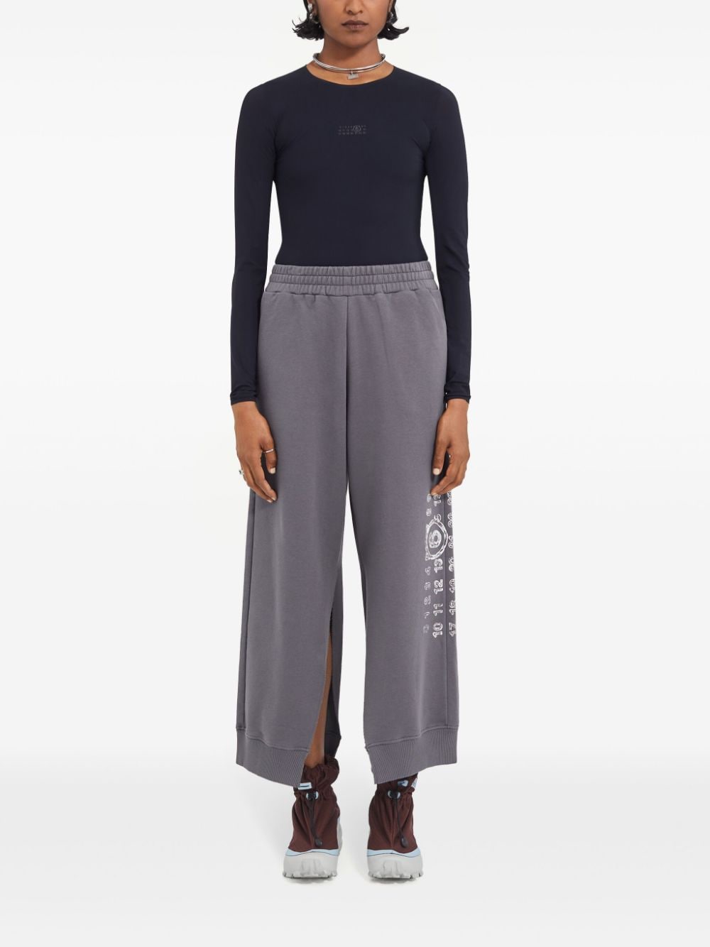 MM6 Maison Margiela MM6 MAISON MARGIELA- Logo Cotton Blend Sweatpants