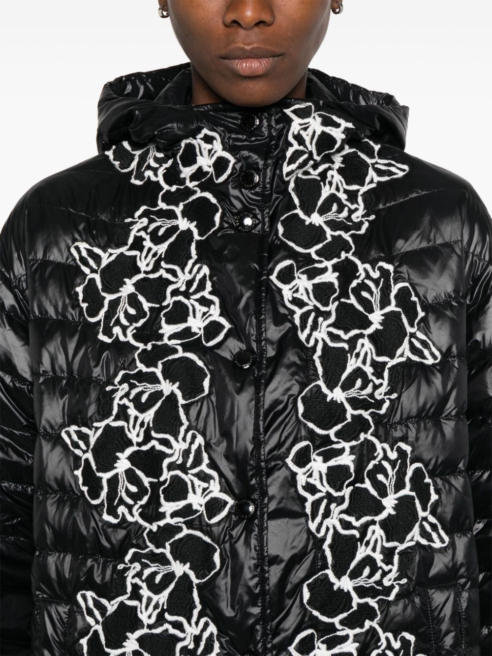 Ermanno ERMANNO- Embroidered Nylon Down Jacket