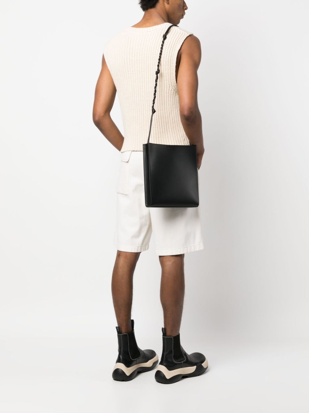 Jil Sander JIL SANDER- Tangle Leather Crossbody Bag