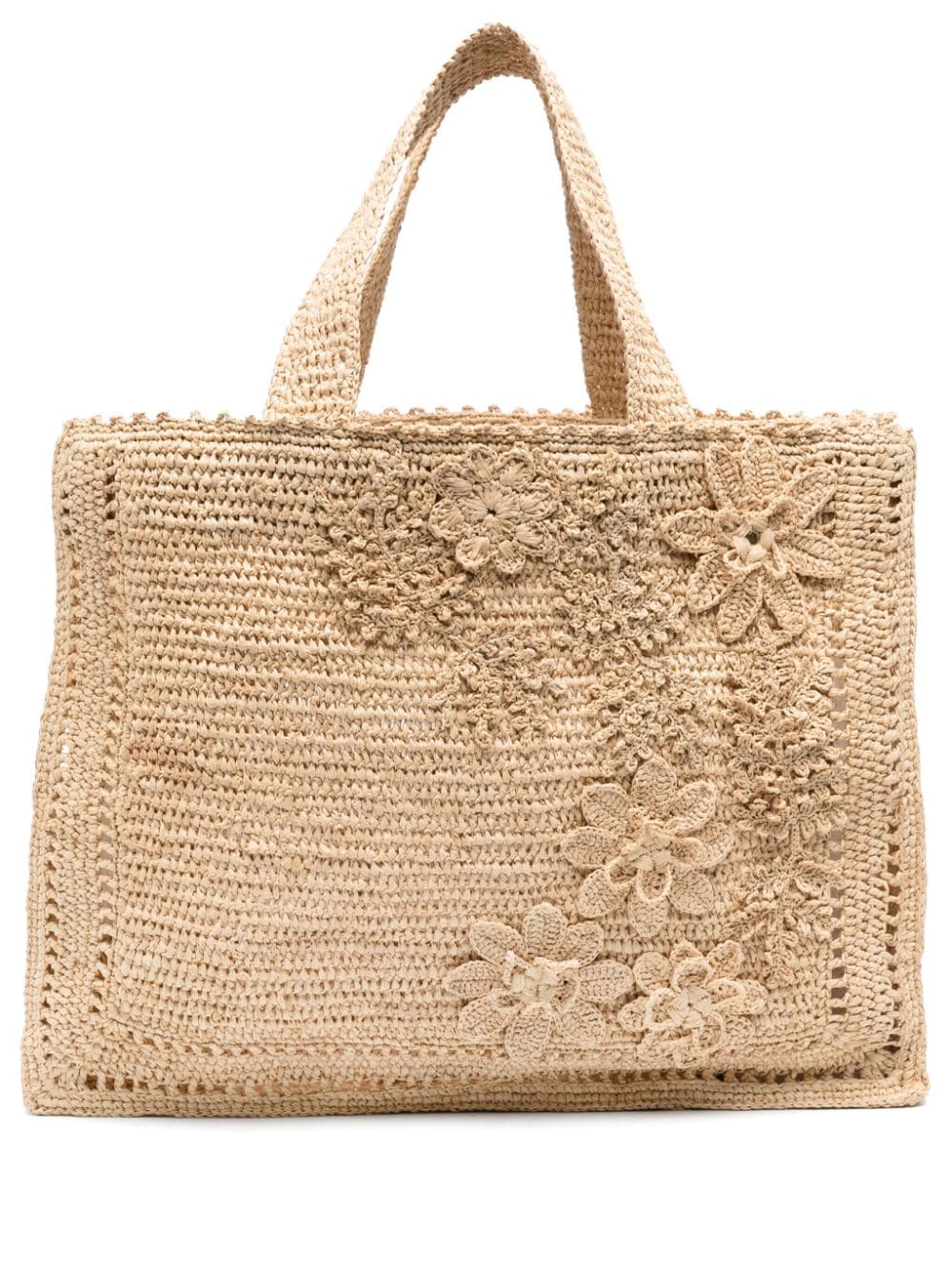 Zimmermann ZIMMERMANN- Floral Raffia Tote Bag