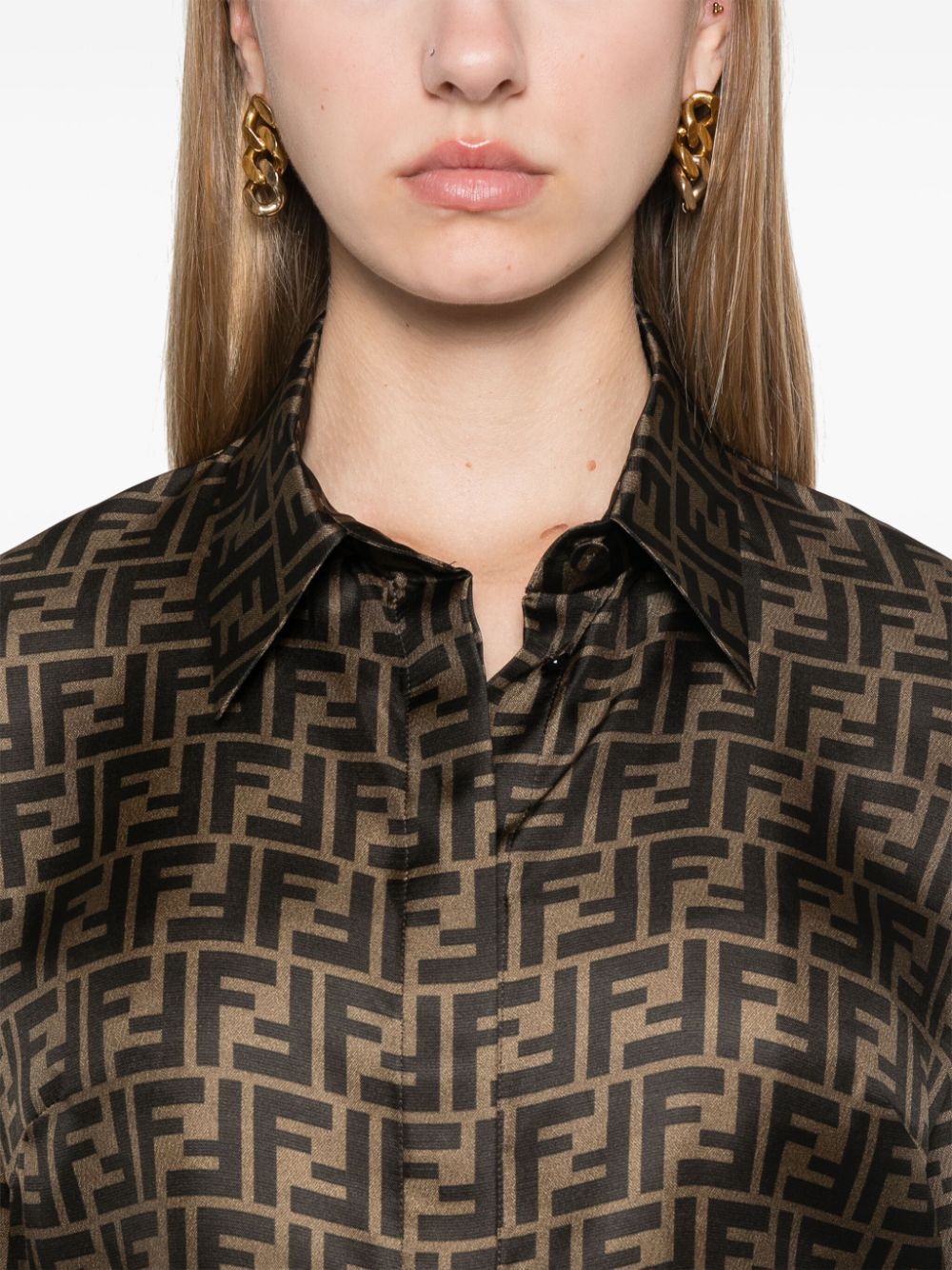 FENDI FENDI- Ff Silk Shirt