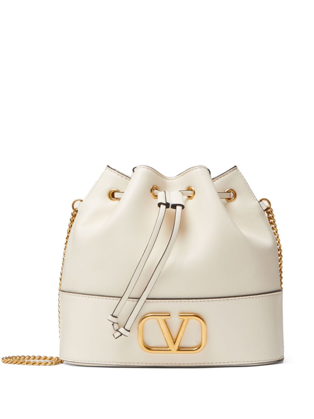 VALENTINO GARAVANI VALENTINO GARAVANI- Vlogo Signature Mini Leather Bucket Bag