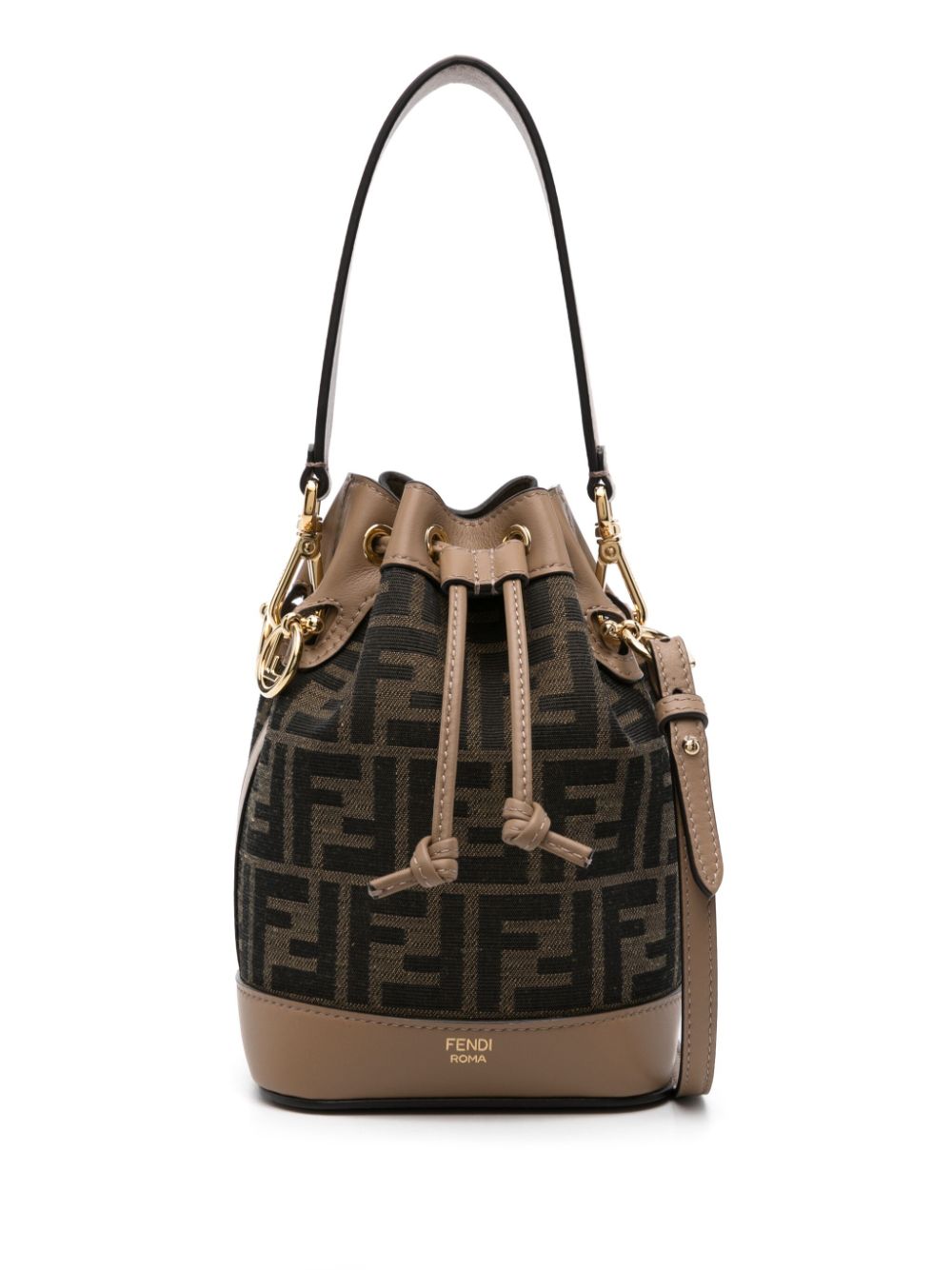 FENDI FENDI- Mon Tresor Mini Leather Bucket Bag