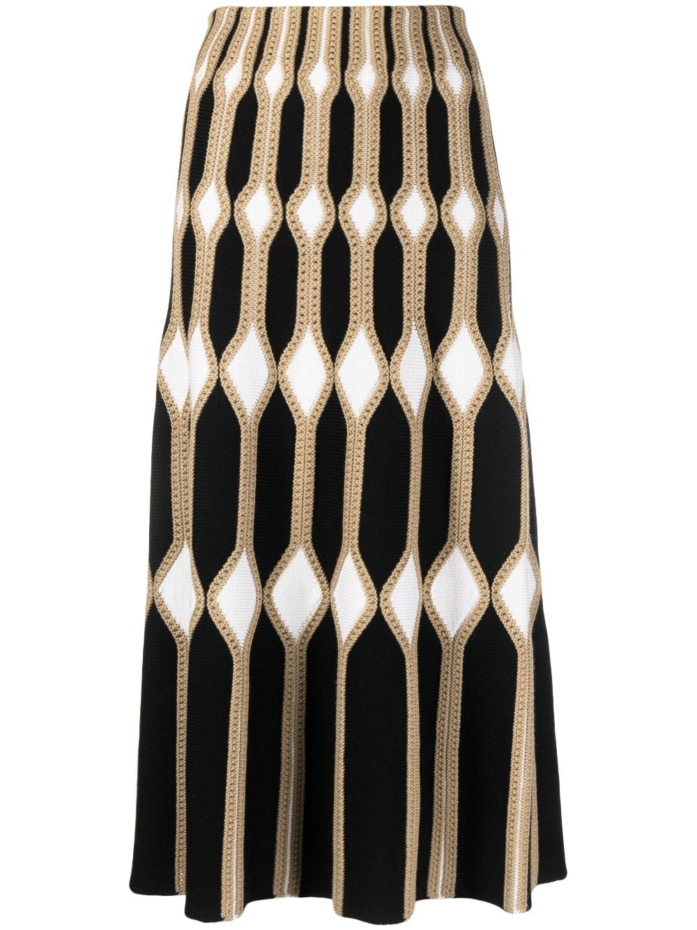 Chloé CHLOÉ- Wool Blend Silk Long Skirt