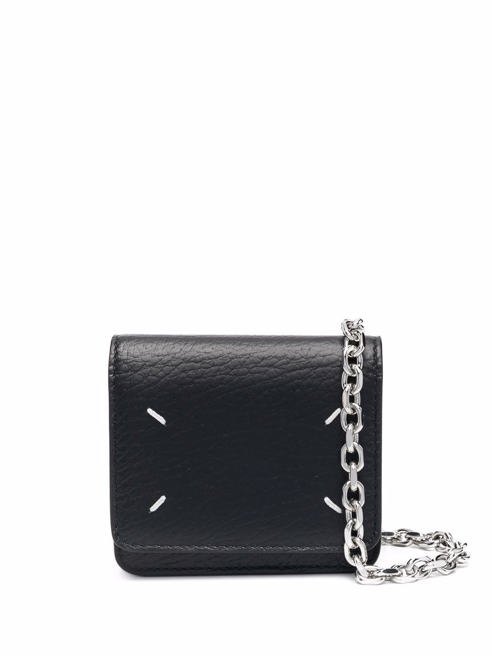 Maison Margiela MAISON MARGIELA- Four Stitches Leather Wallet On Chain