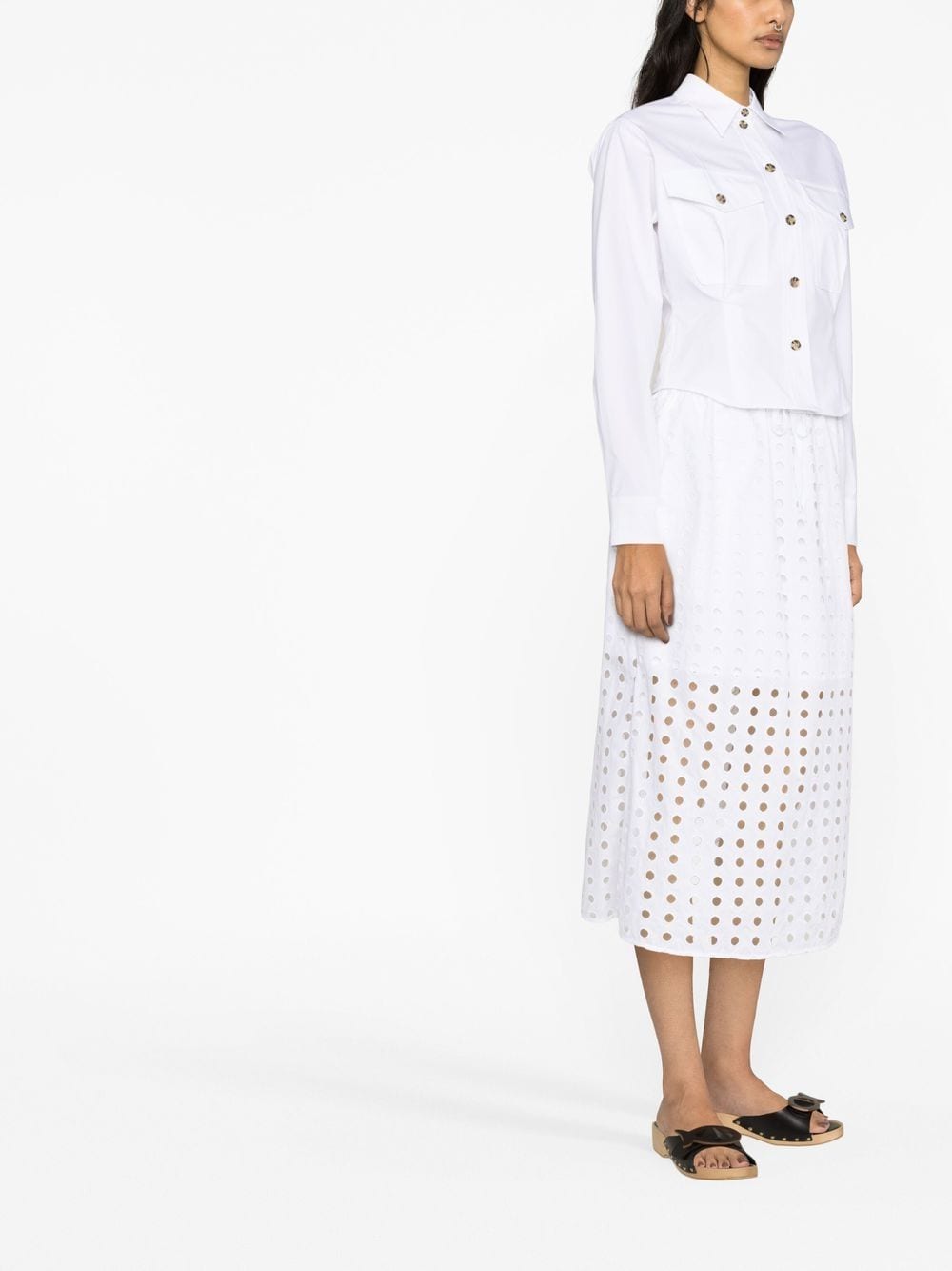 See By Chloé SEE BY CHLOÉ- Perforated Long Skirt