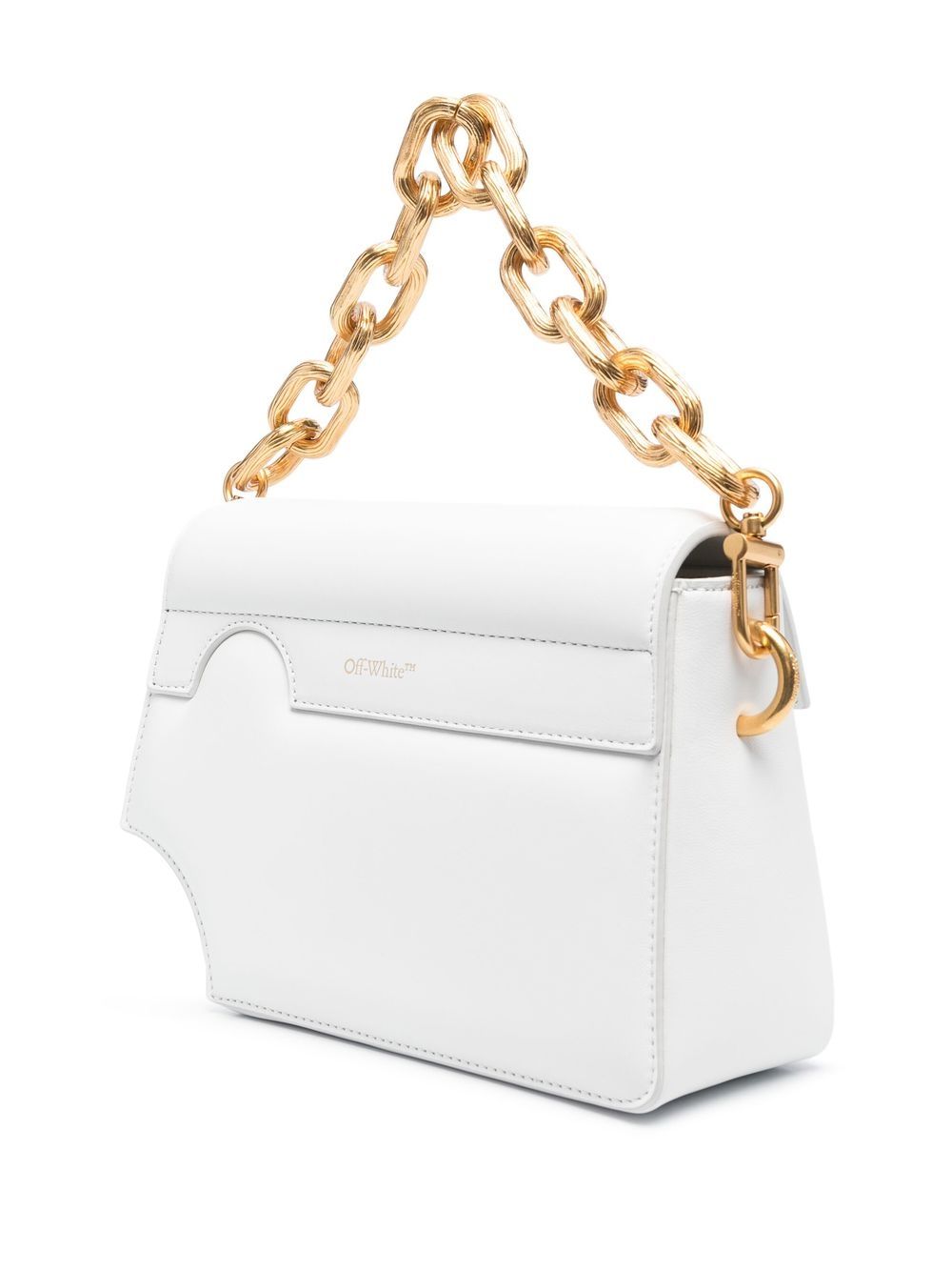 OFF-WHITE OFF-WHITE- Burrow Leather Shoulder Bag