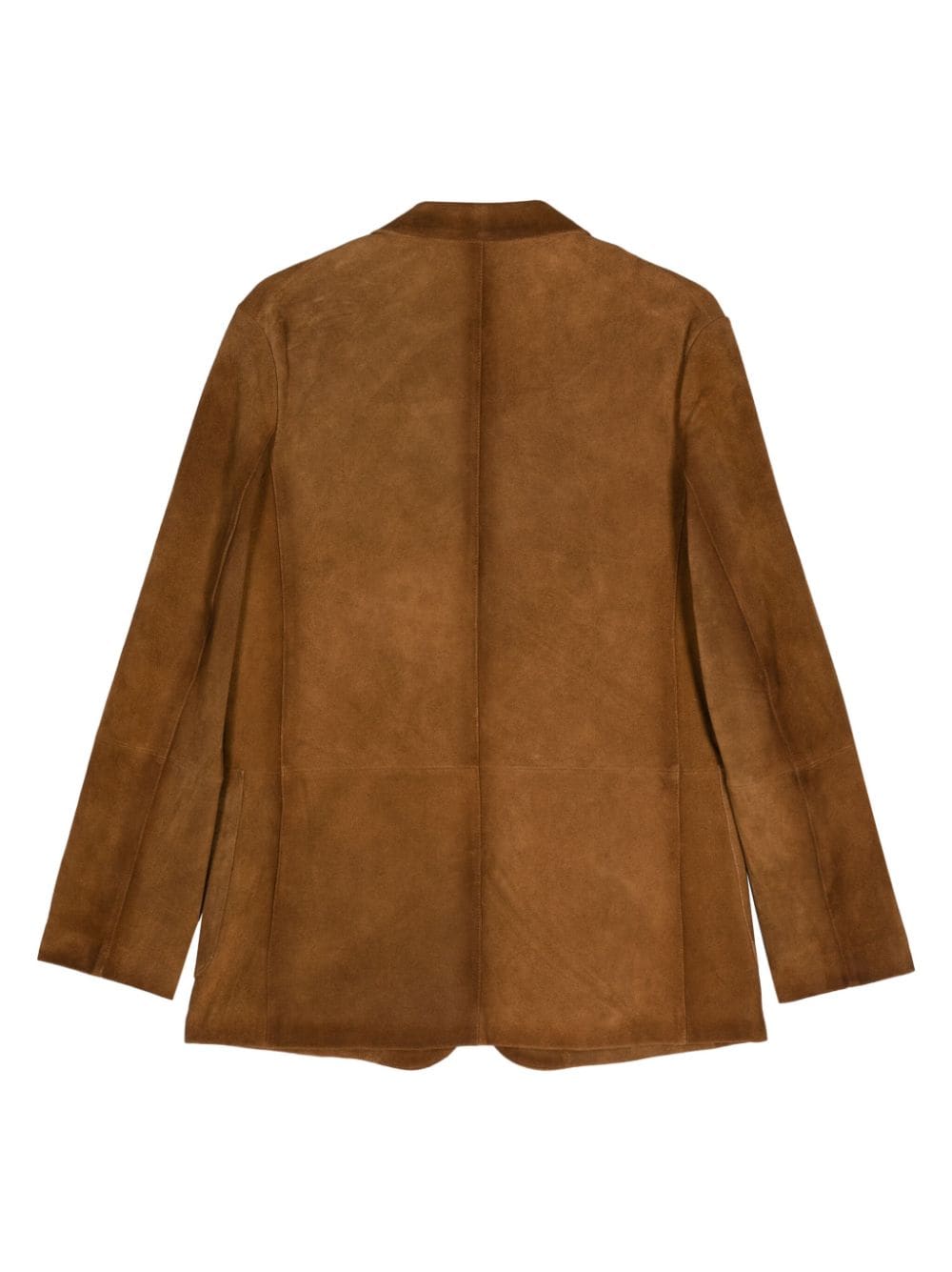 Alysi ALYSI- Suede Leather Single-breasted Blazer