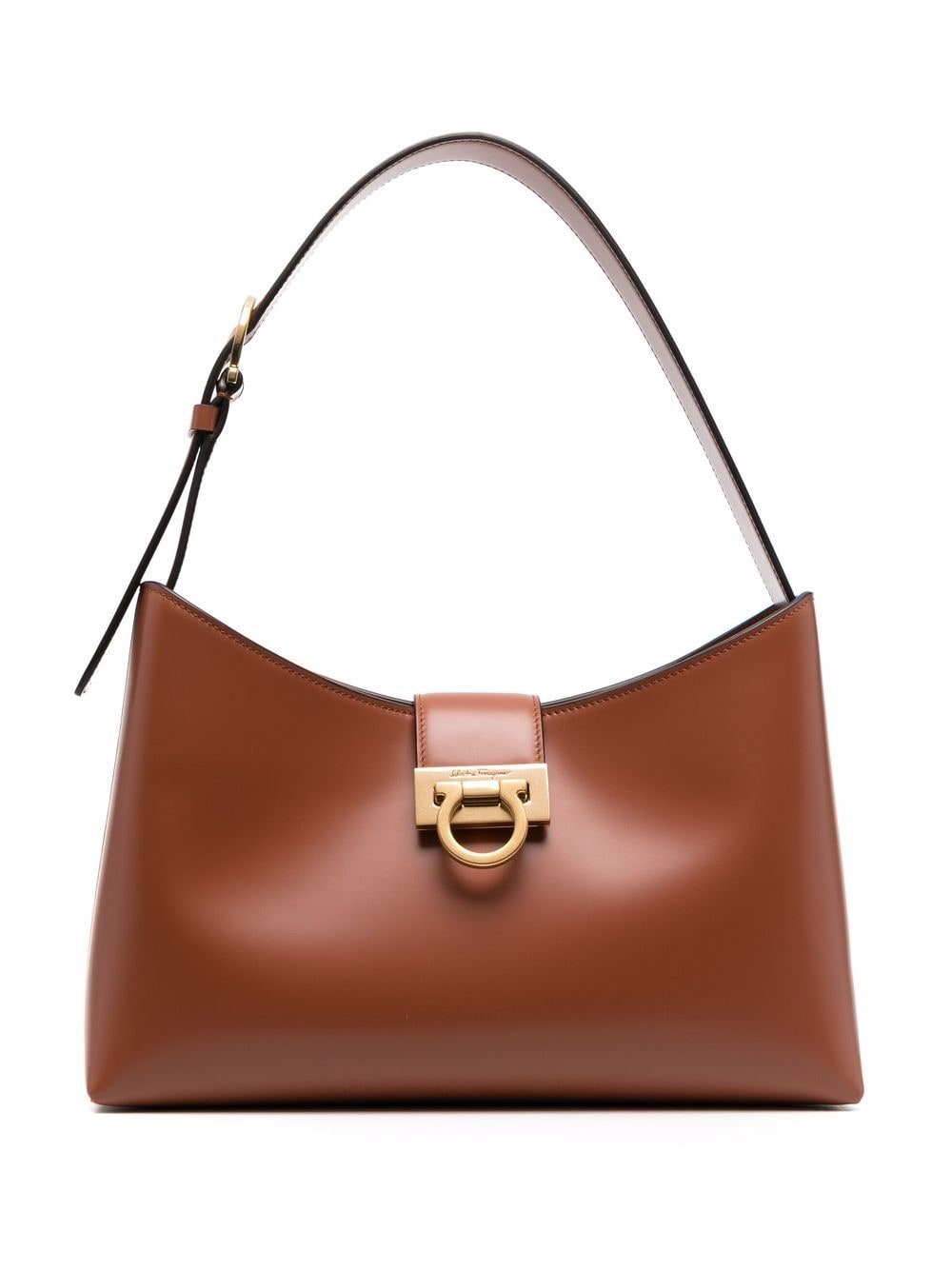 Ferragamo FERRAGAMO- Trifolio Leather Shoulder Bag