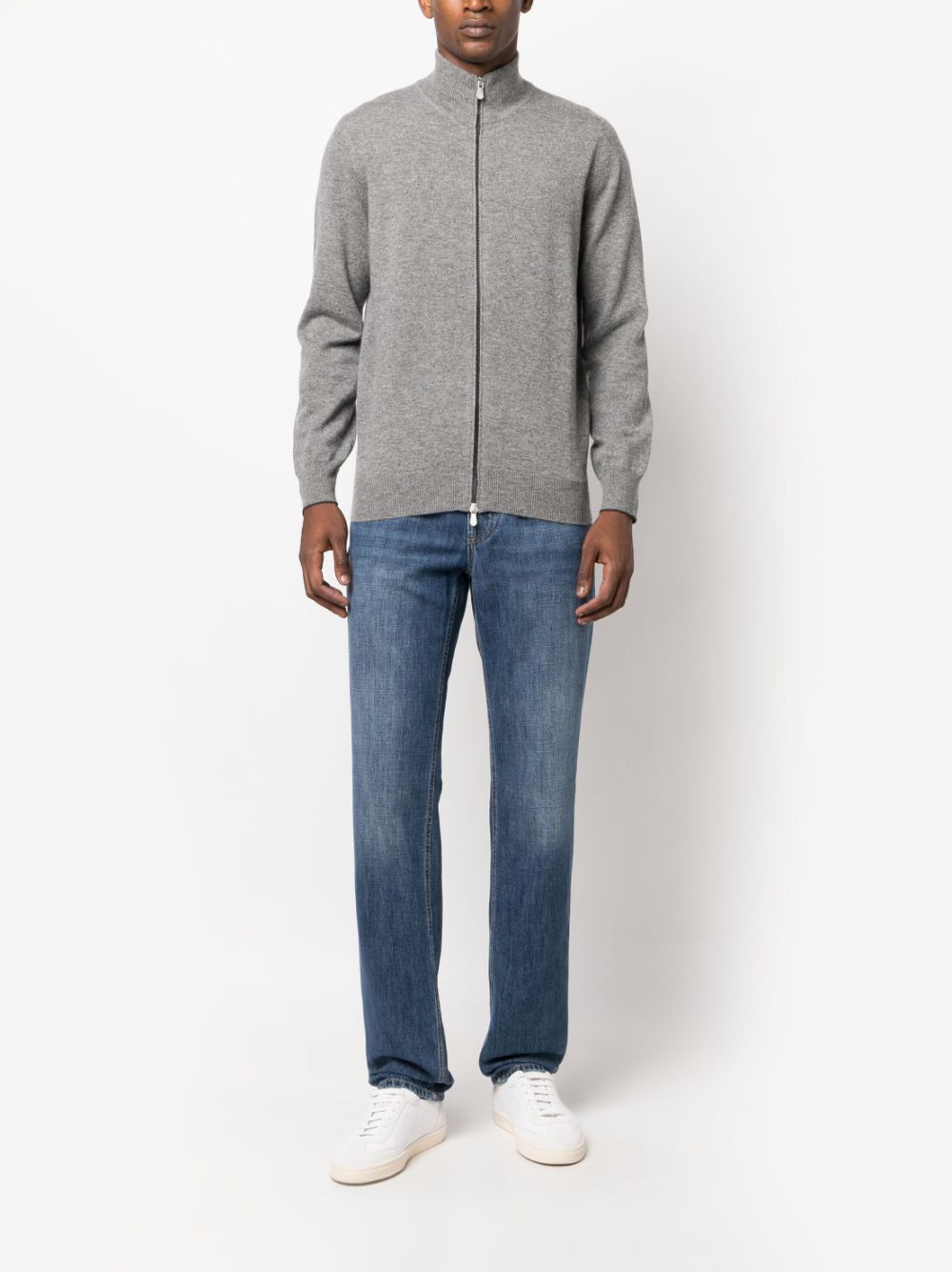 Brunello Cucinelli BRUNELLO CUCINELLI- Zipped Cashmere Cardigan