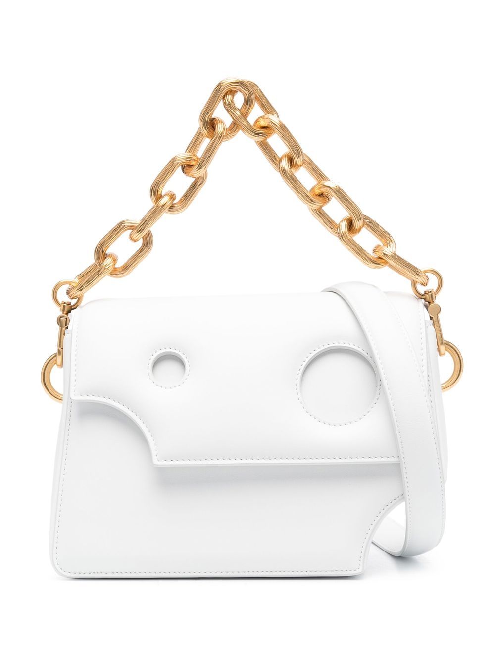 OFF-WHITE OFF-WHITE- Burrow Leather Shoulder Bag