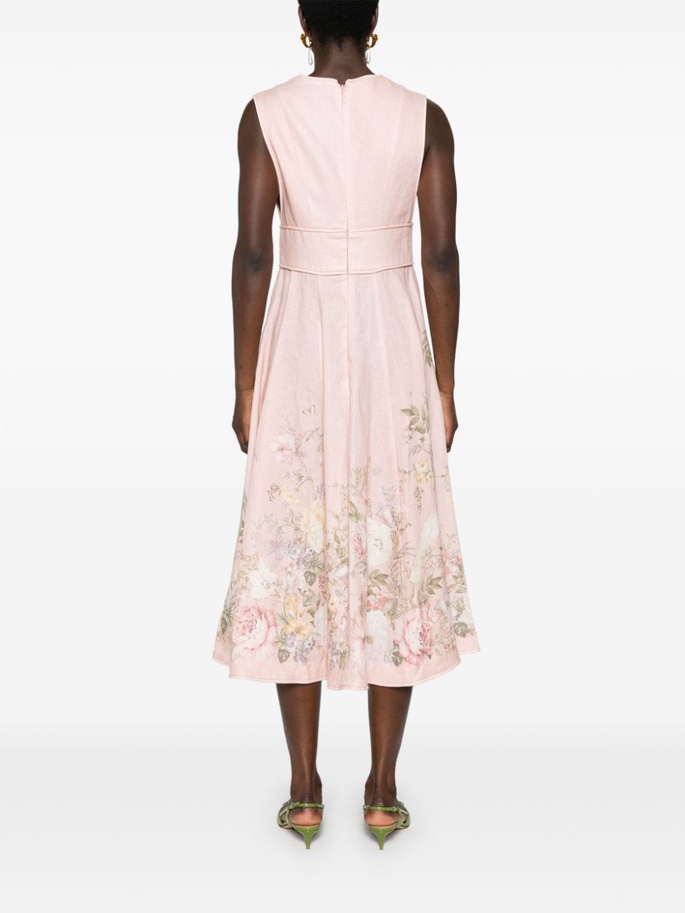 Zimmermann ZIMMERMANN- Floral Print Linen Midi Dress